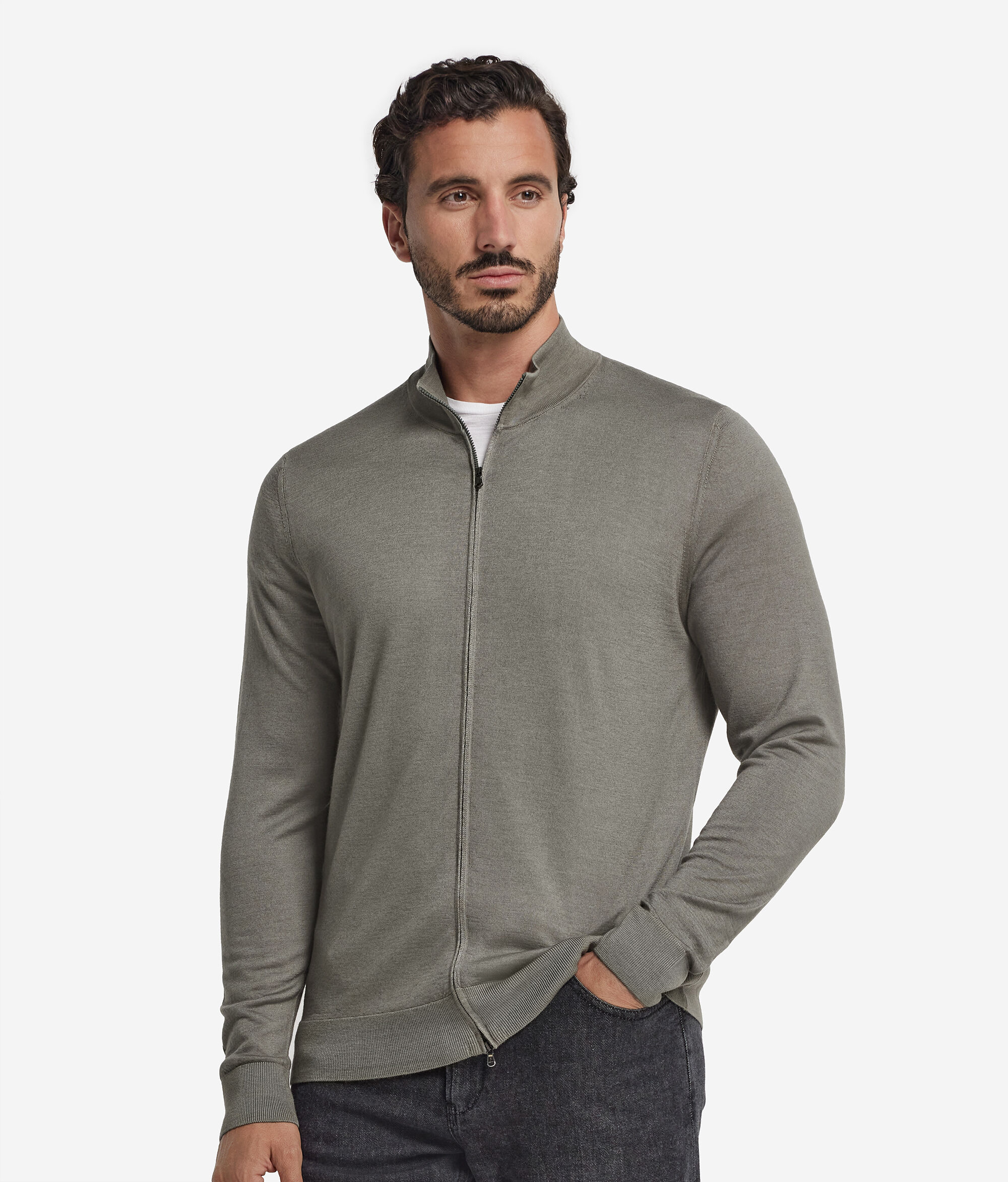 Càrdigan amb cremallera de Cashmere