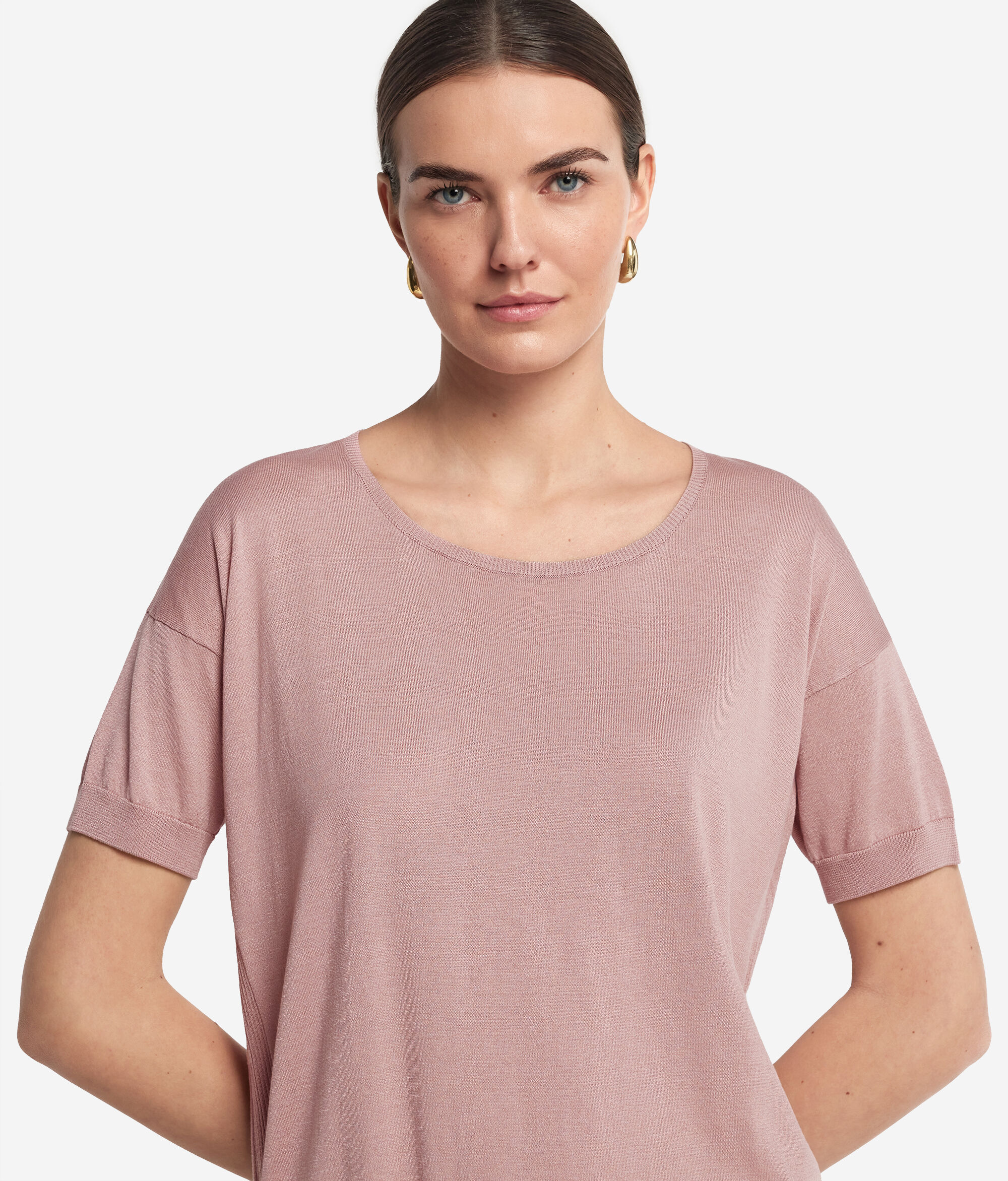 Silk and Cotton Round-Neck Jumper