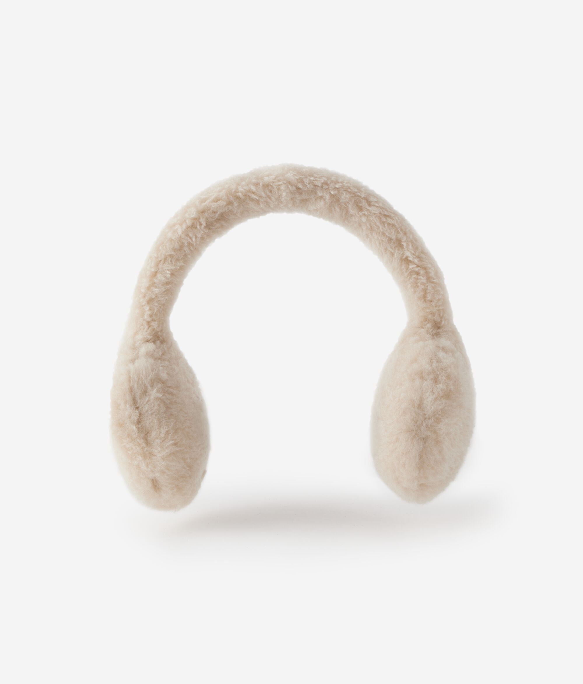 Наушники из кашемира с отделкой под мех