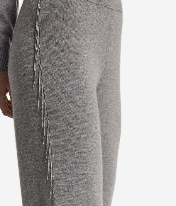 Брюки из кашемира с бахромой