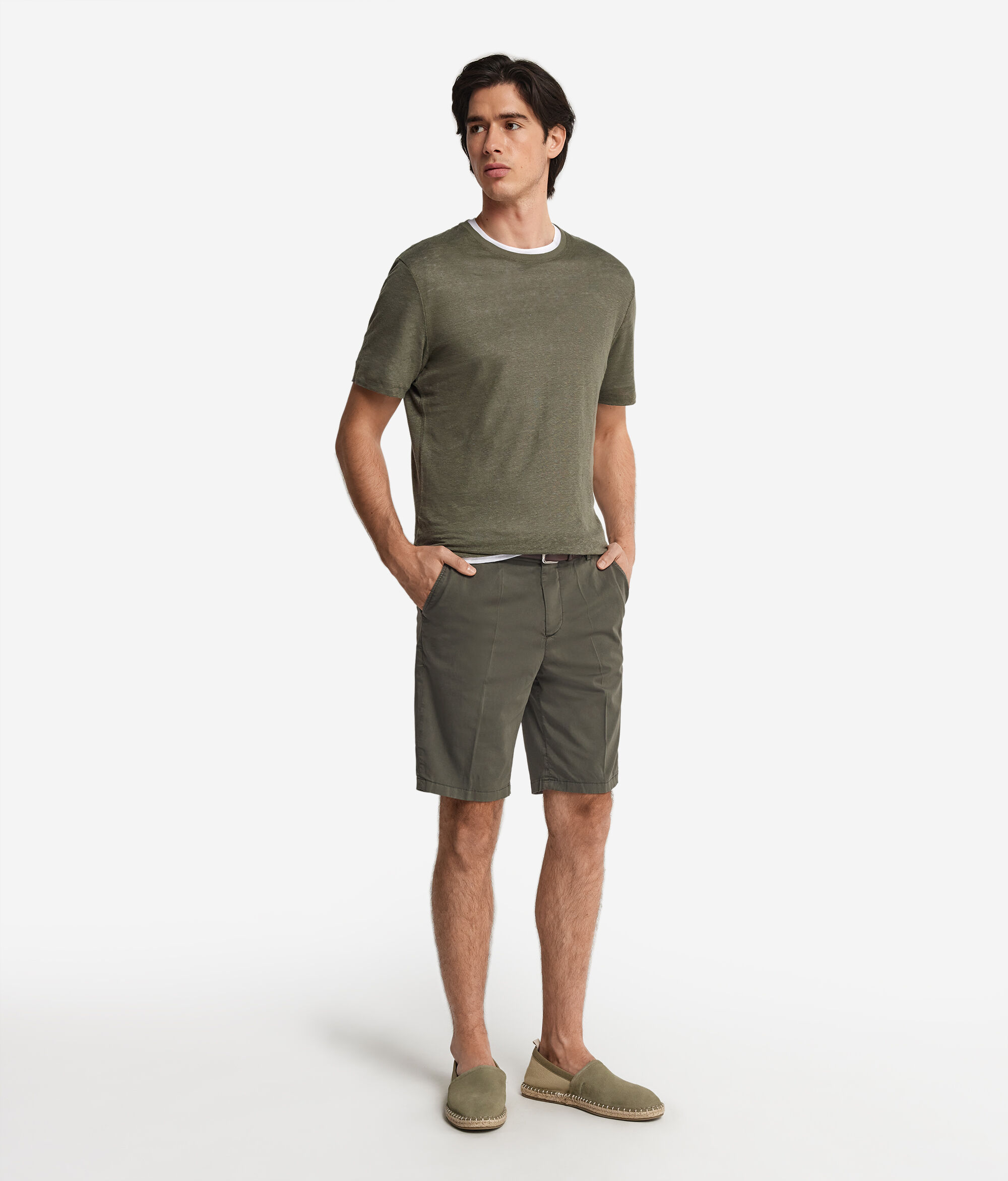 Pantalone Chino Corto in Cotone