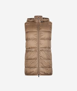 Пуховой жилет с подкладкой из кашемира