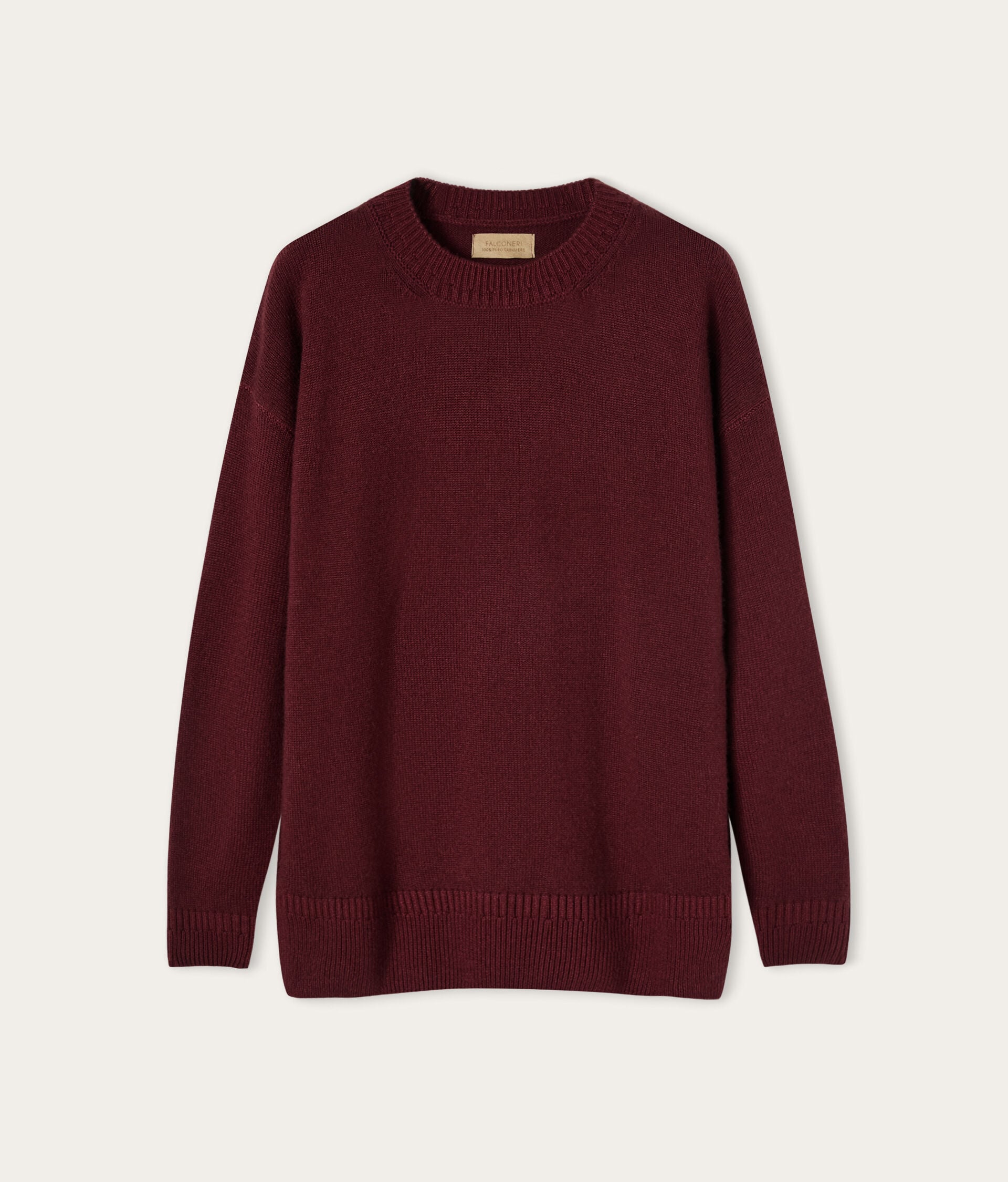 Girocollo con spacchi coste diverse in Cashmere Ultrasoft
