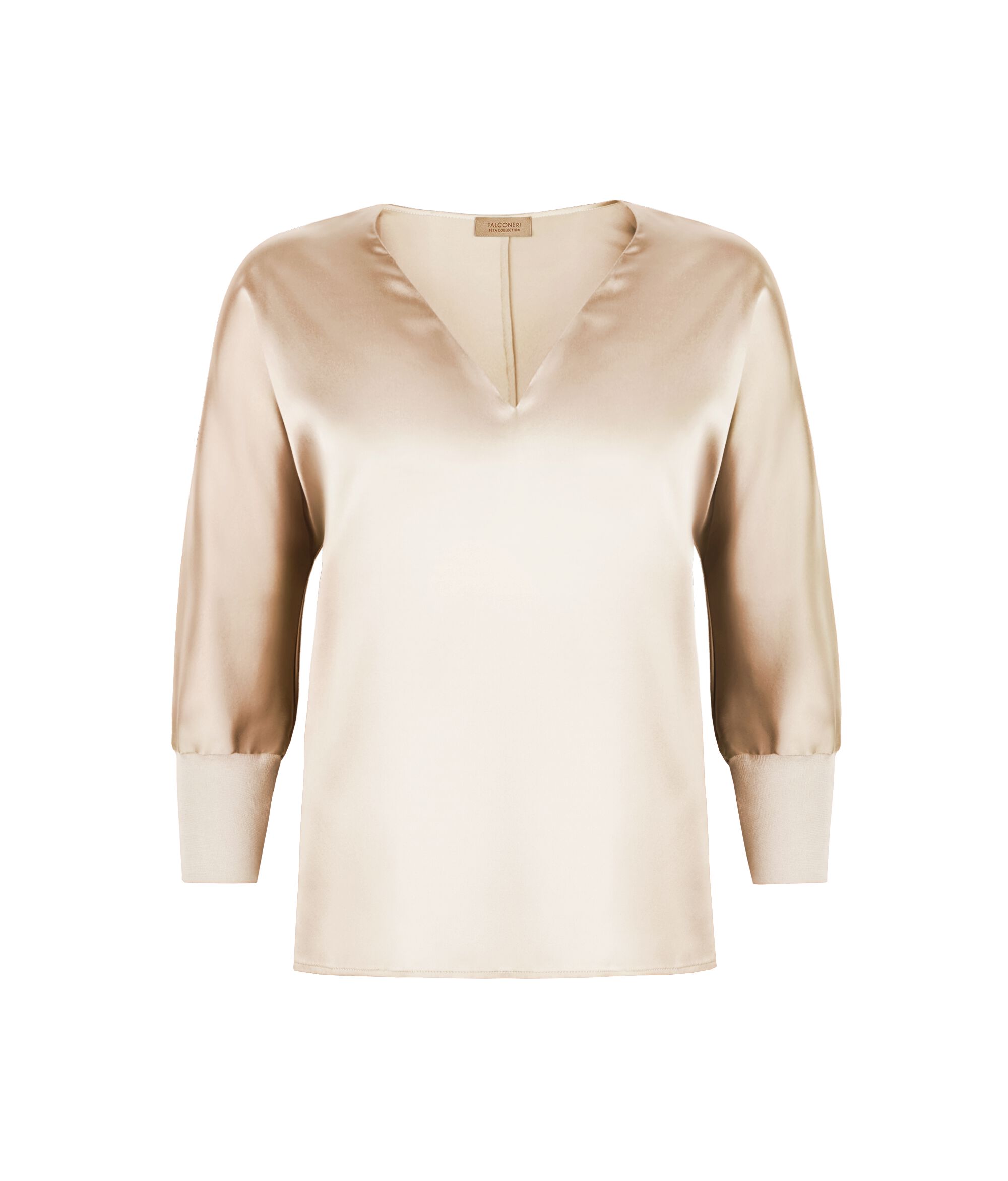 Blusa Scollo a V in Seta