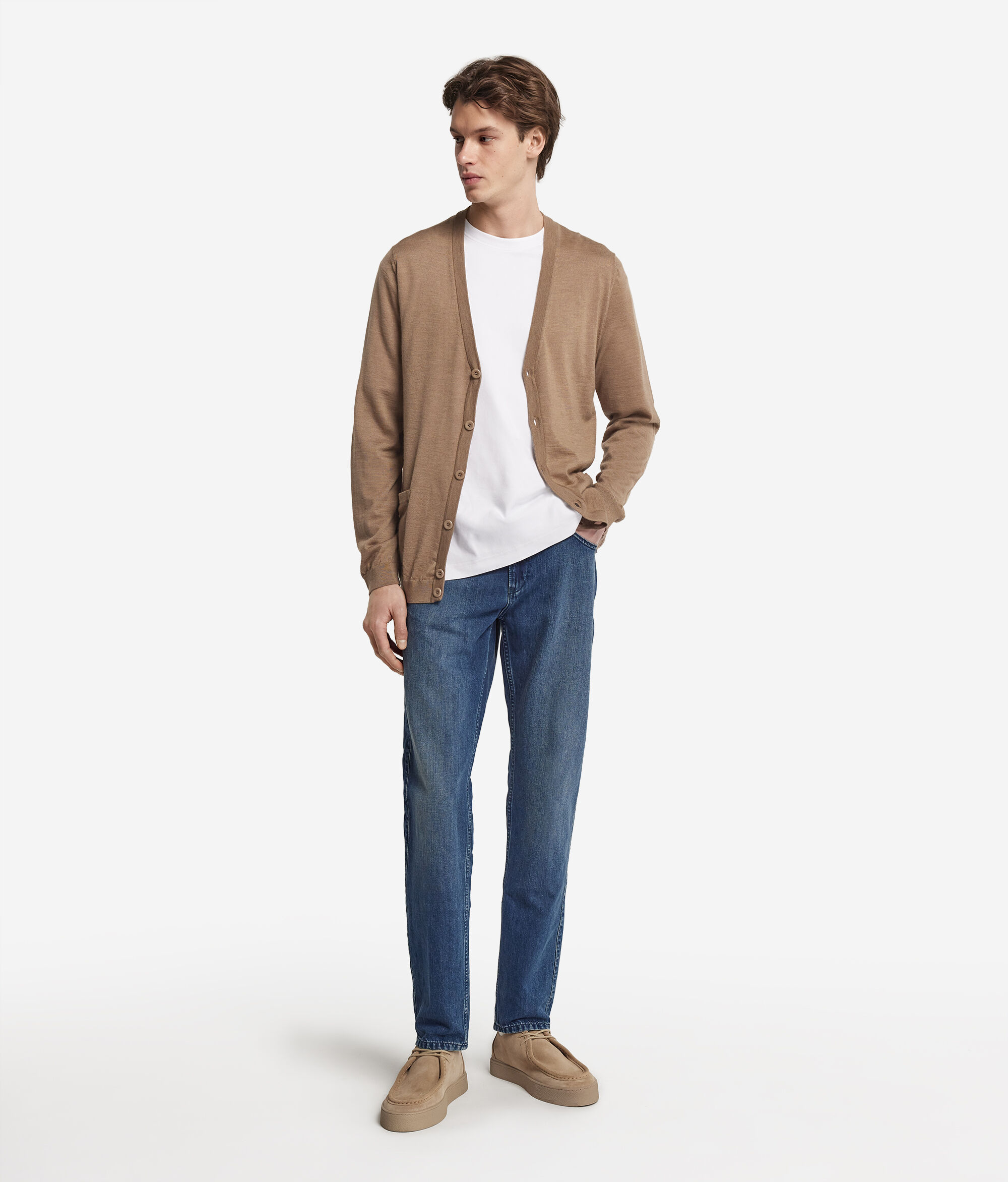Gilet boutonné en cachemire