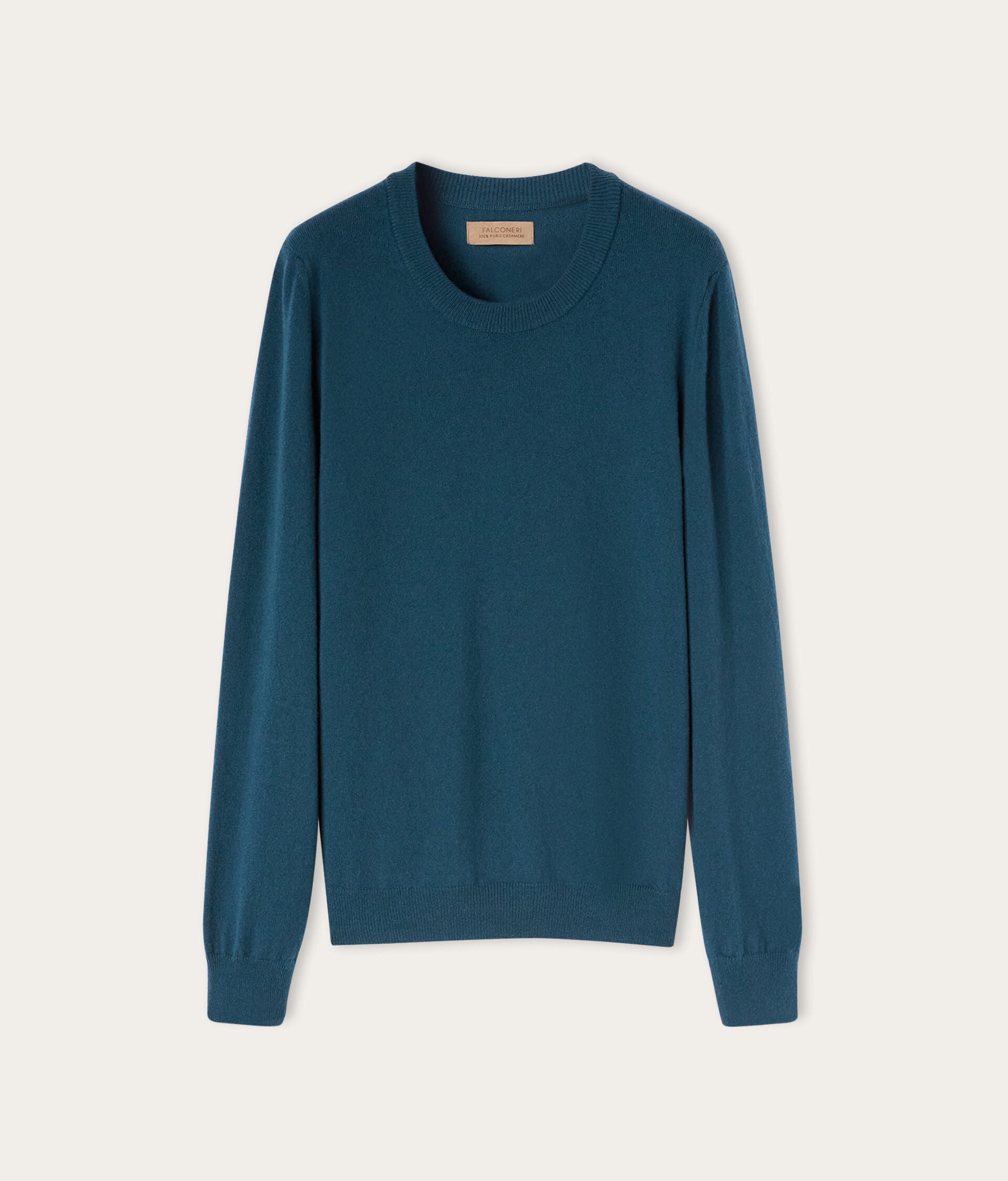 Long-Sleeved Ultrasoft Cashmere Round-Neck Jumper