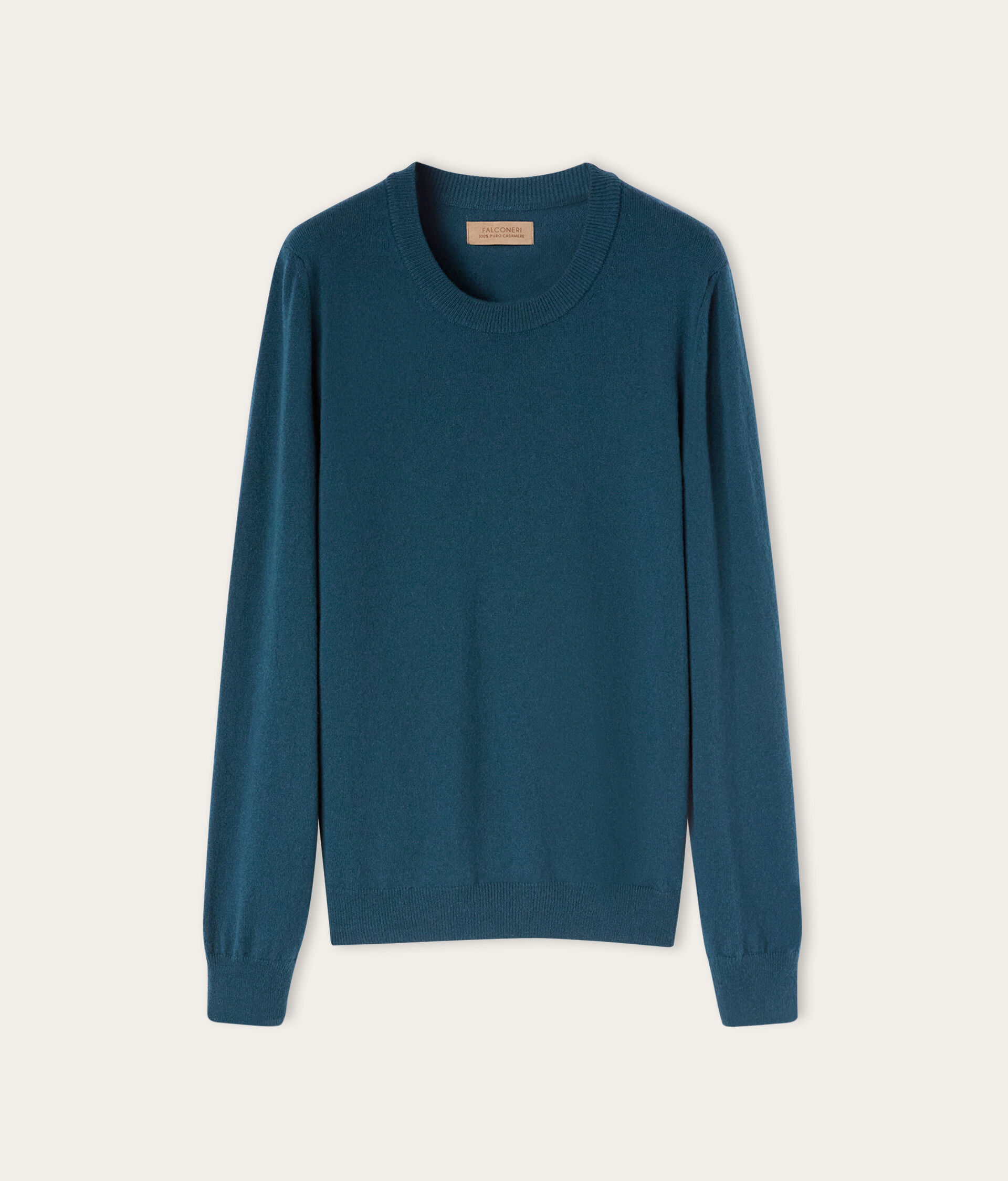 Long-Sleeved Ultrasoft Cashmere Round-Neck Jumper