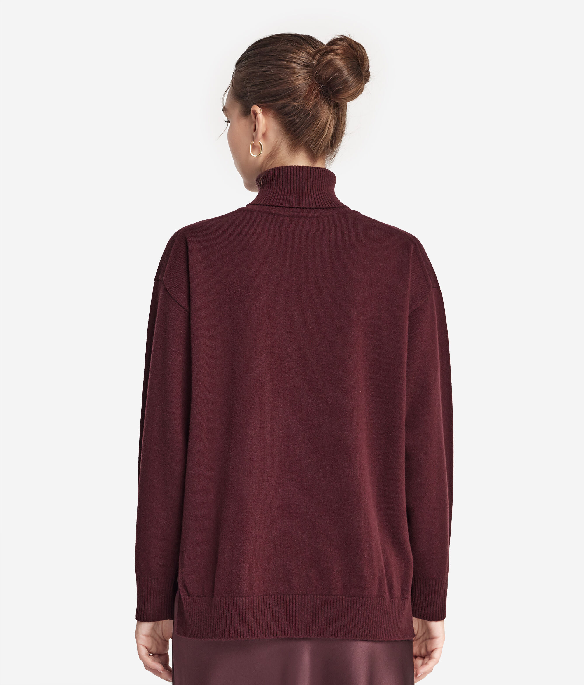 Rollkragenpullover aus Kaschmir Ultrasoft mit Schlitzen