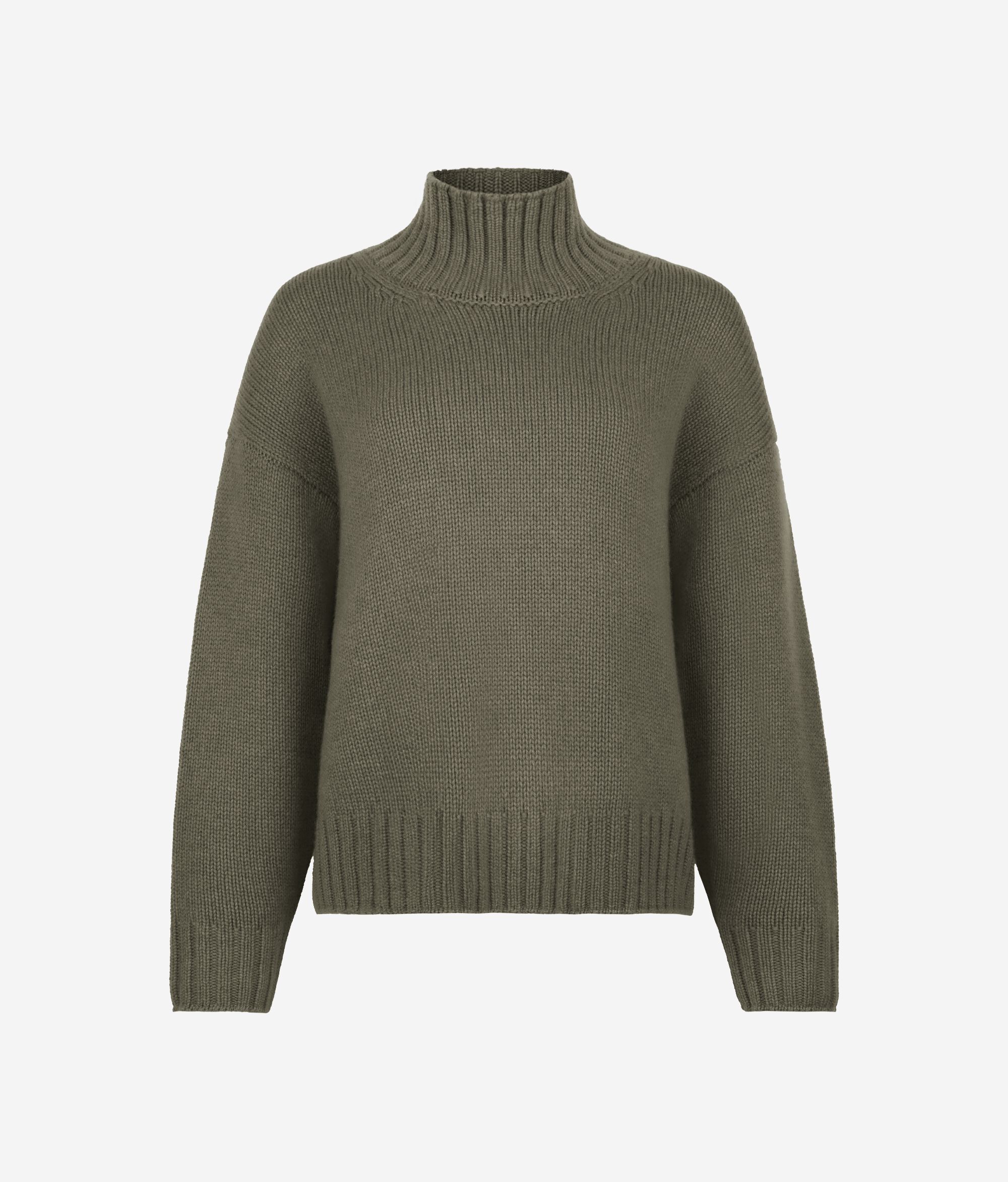 Maglia con collo a cratere in Cashmere Tricot
