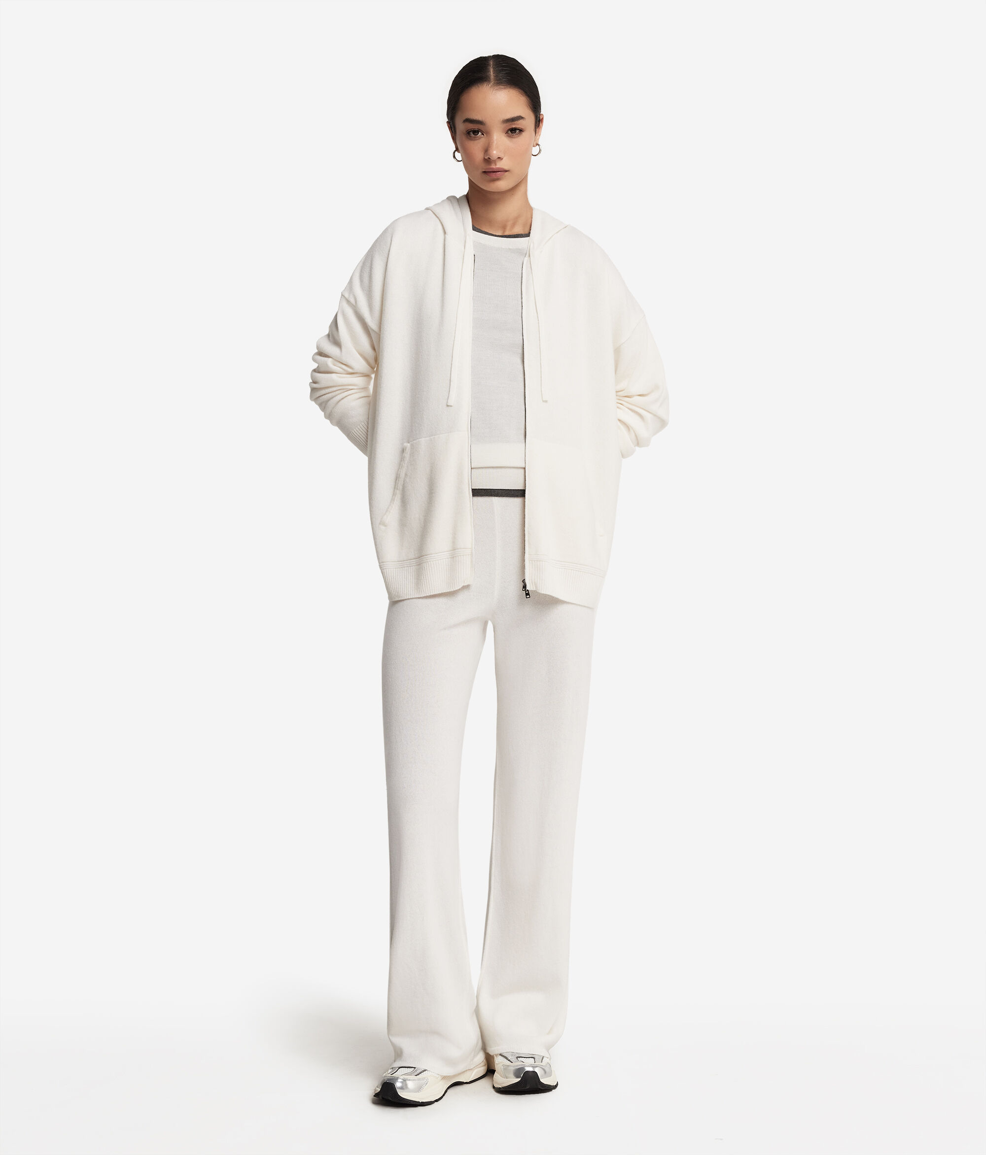Pantalon large femme en cachemire