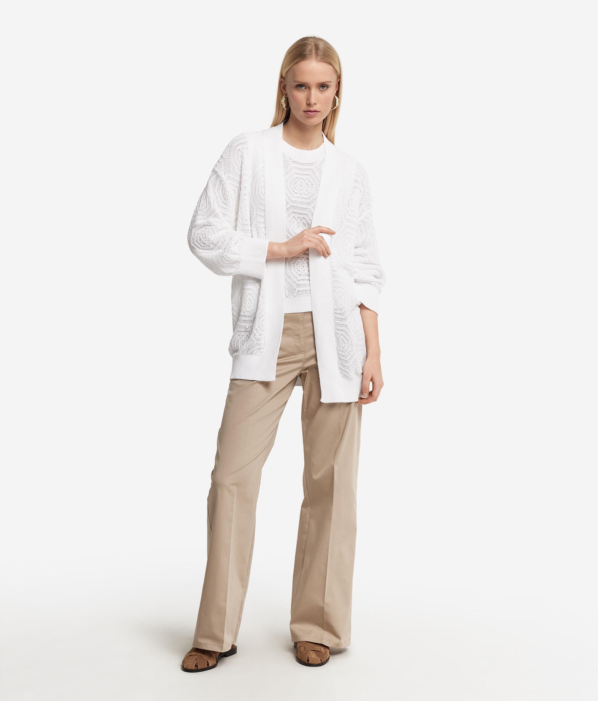 Geometrik Desenli Kimono