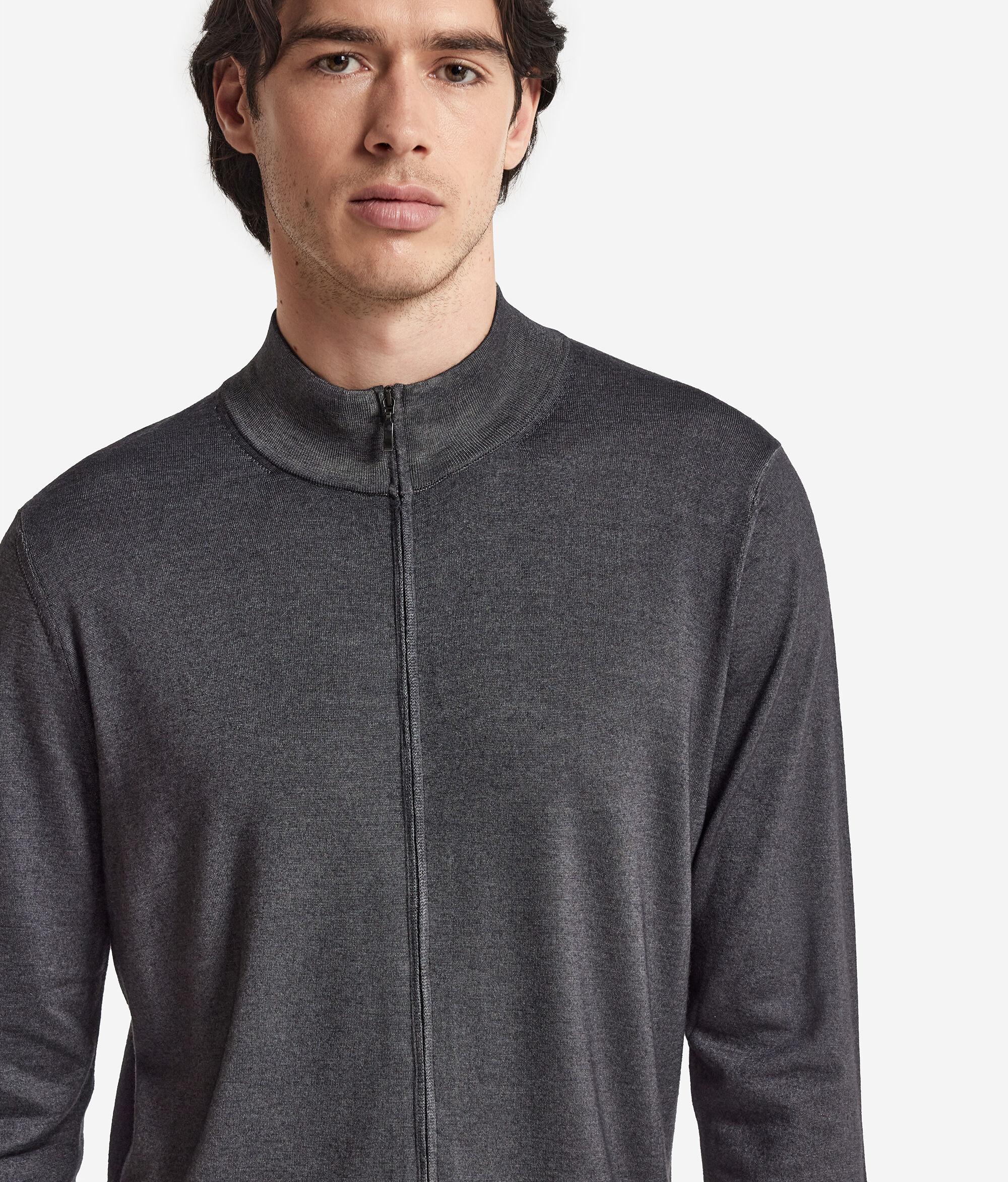 Cardigan mit Reißverschluss aus Kaschmir