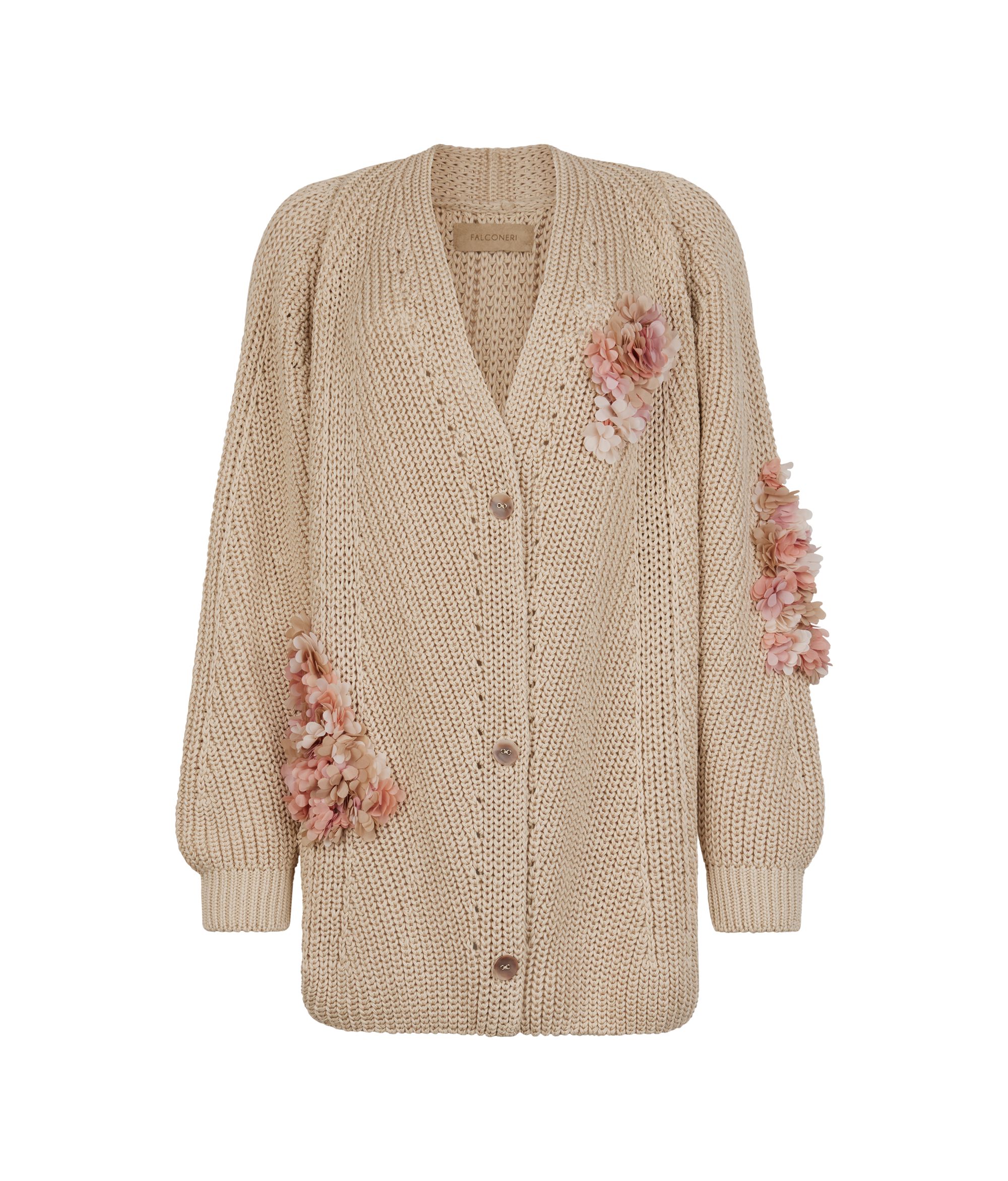 Cotton Petal Patch Cardigan