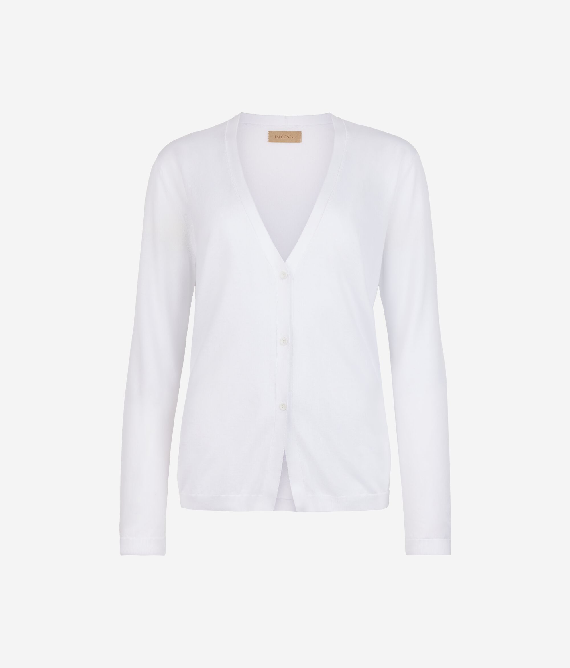 Cardigan de Manga Comprida em Algodão