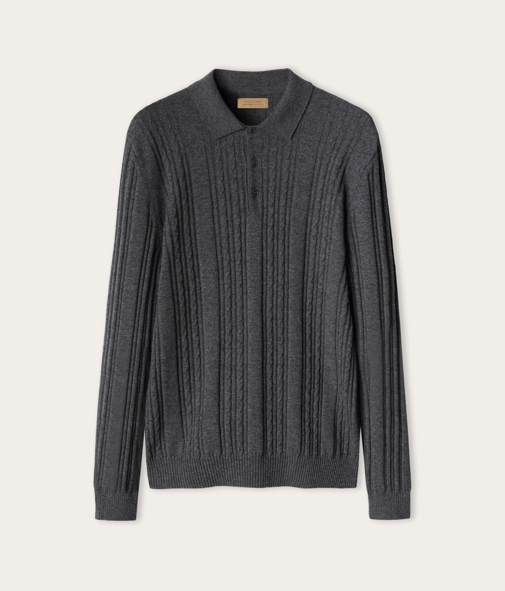 Polo vuits canalé Cashmere Ultrasoft