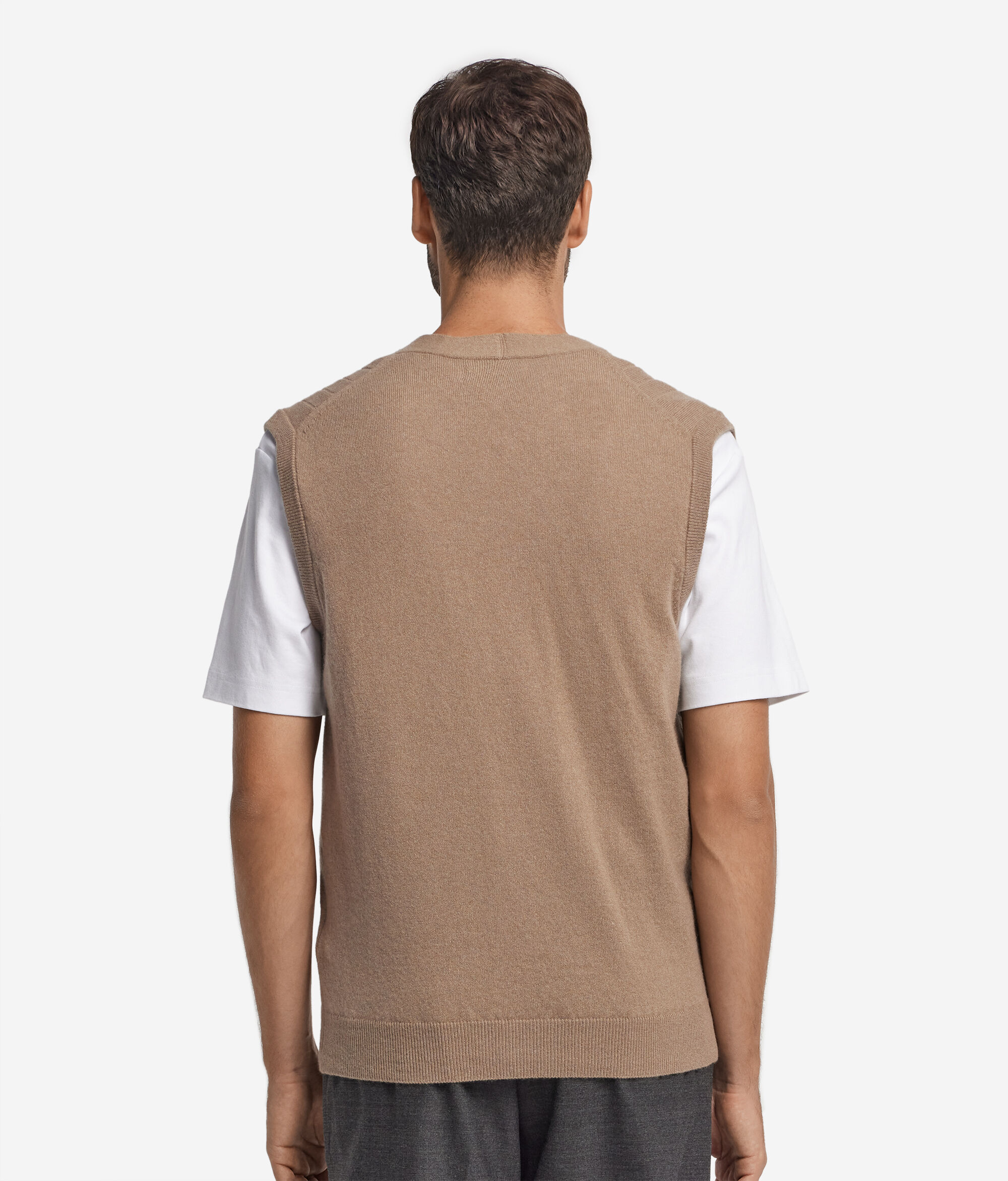 Ribbed Ultrasoft Cashmere waistcoat