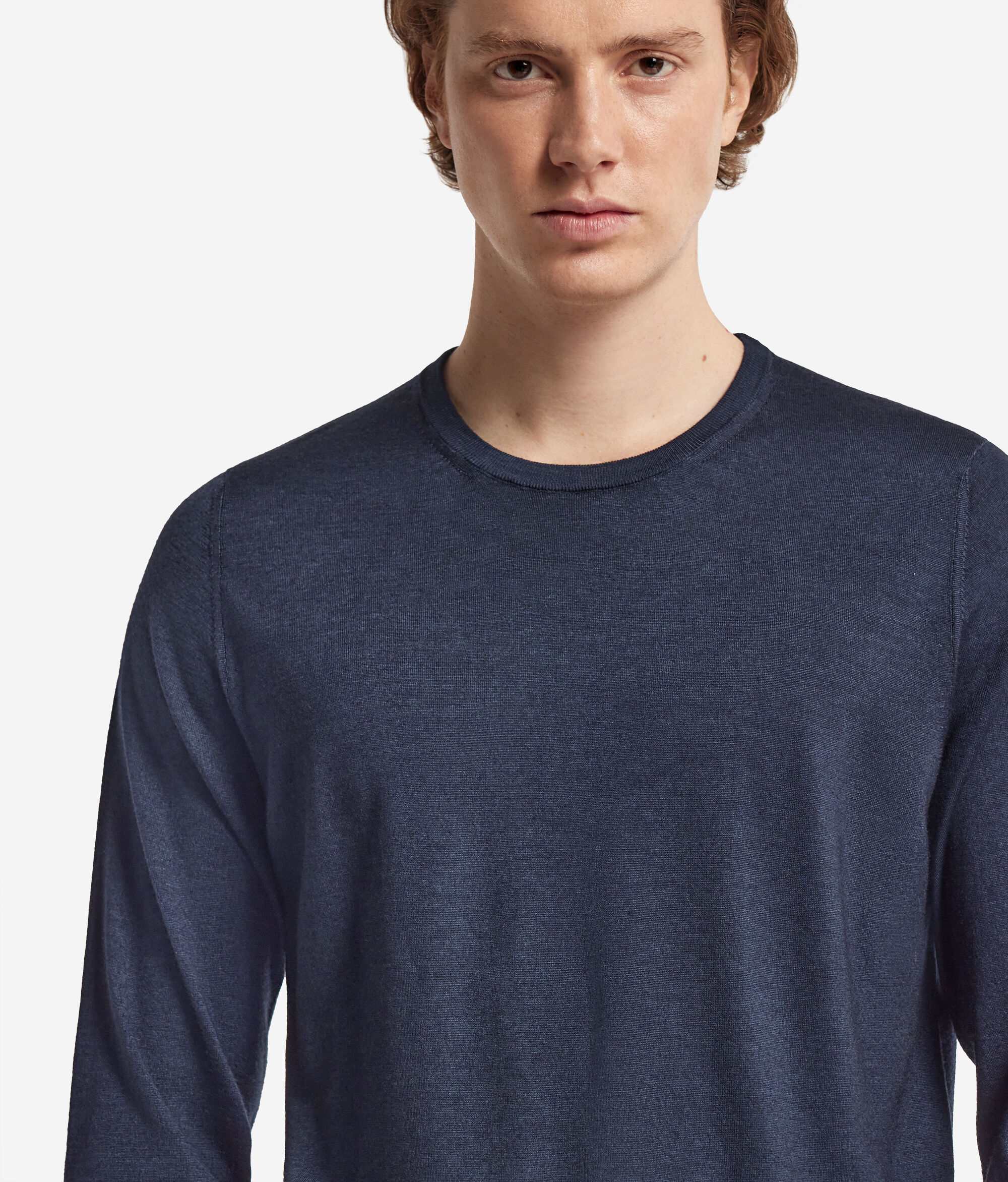 Camisola com Decote Redondo em Ultrafine Cashmere