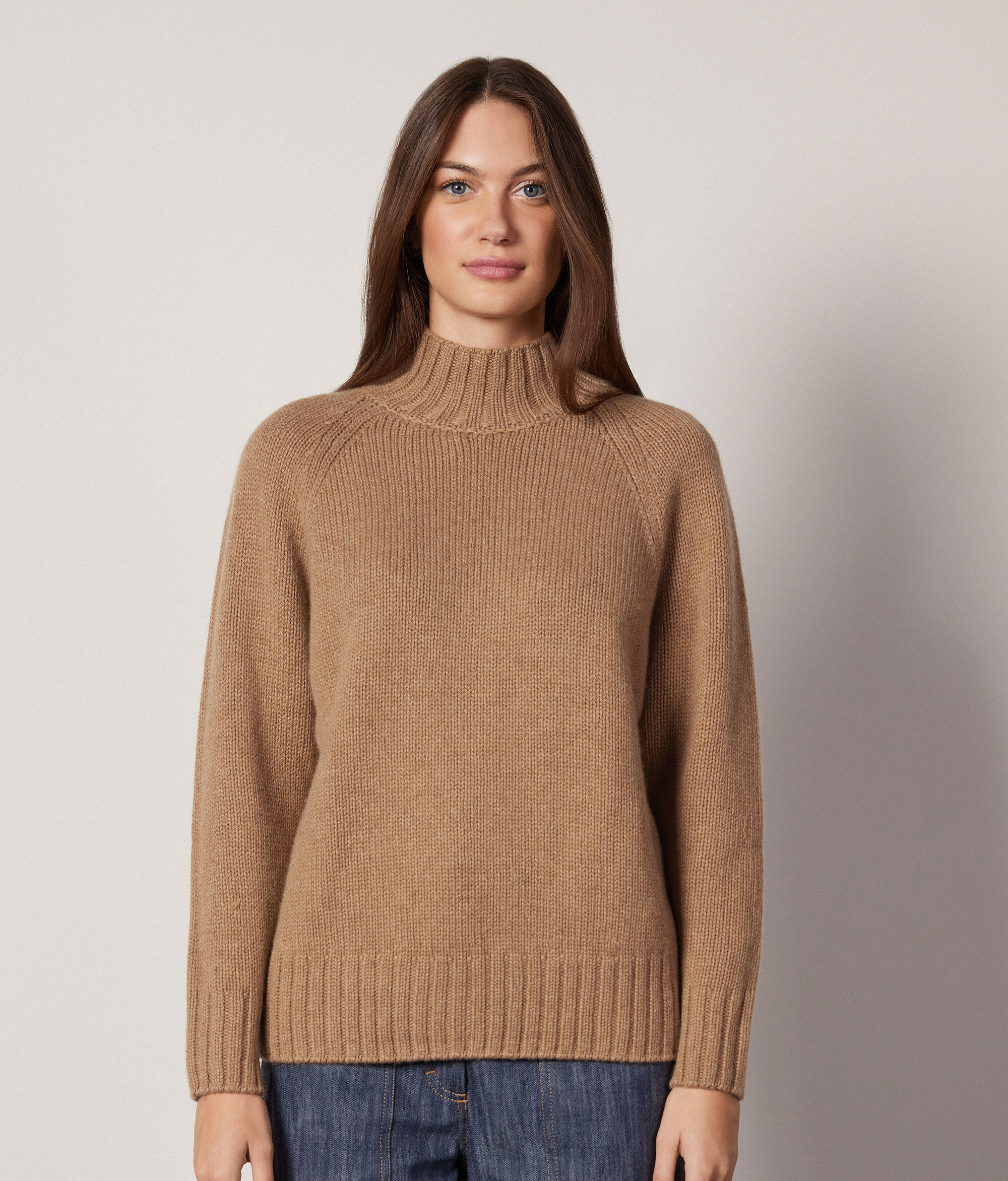 Maglia Collo Alto in Cashmere Ultrasoft Tricot