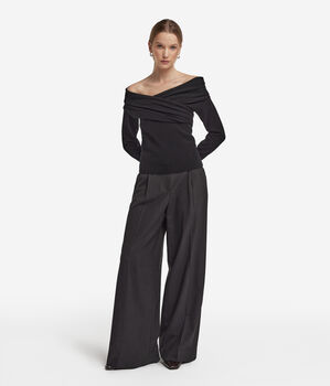 Ultrasoft Kaşmir çapraz geçişli yaka detaylı kazak