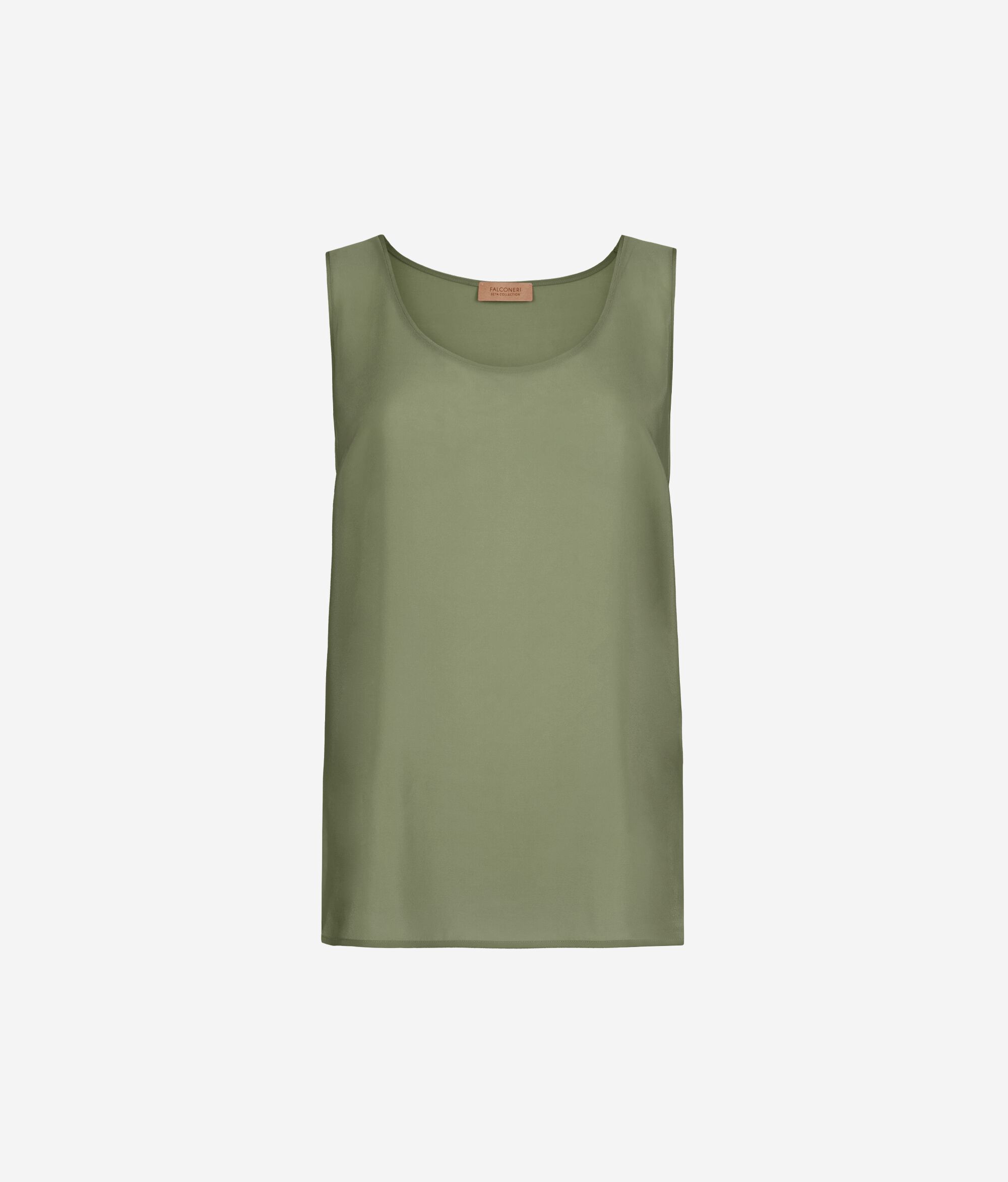 Silk Scoop Neck Tank Top