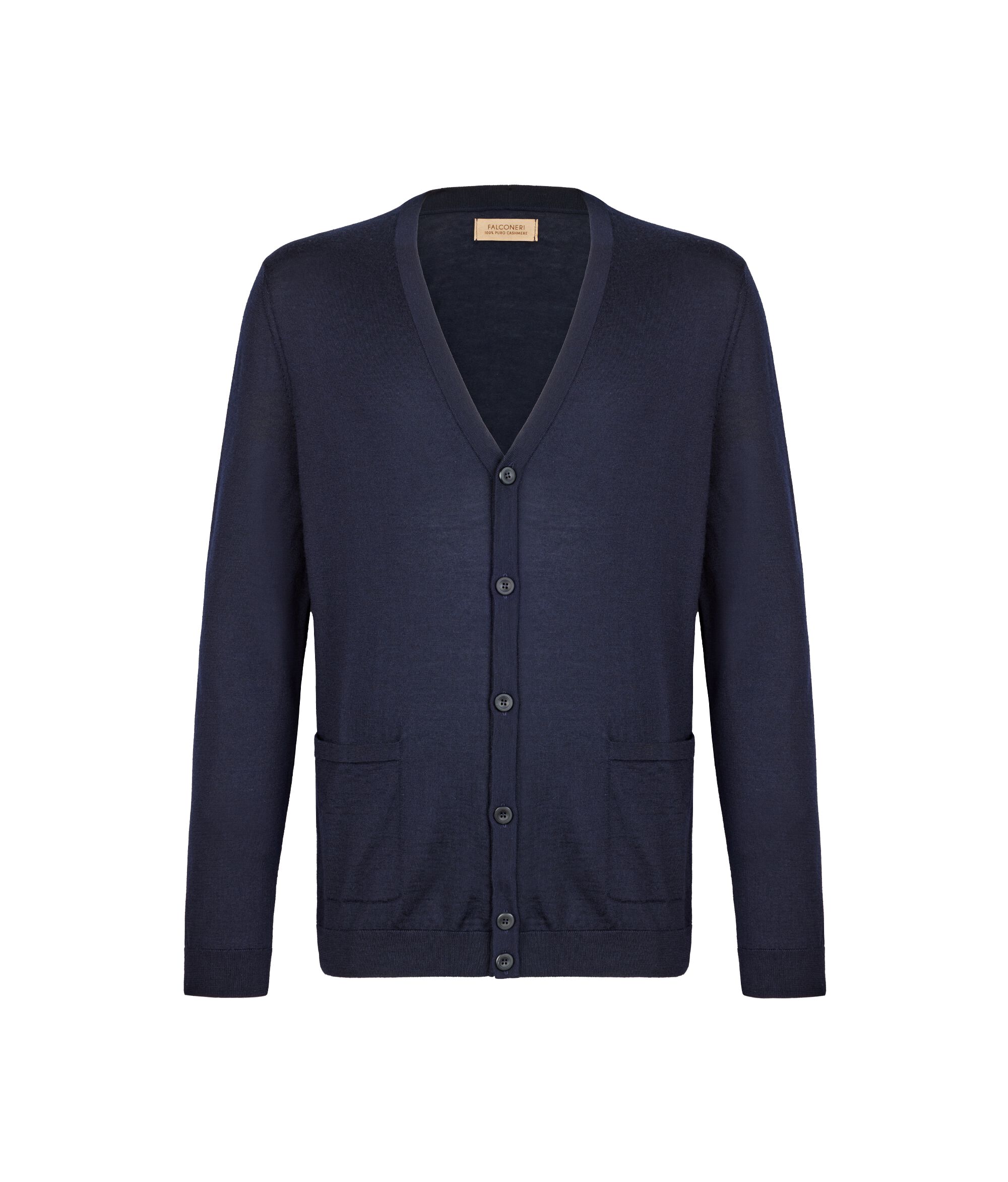 Cashmere Cardigan with Buttons Colore Navy Blue