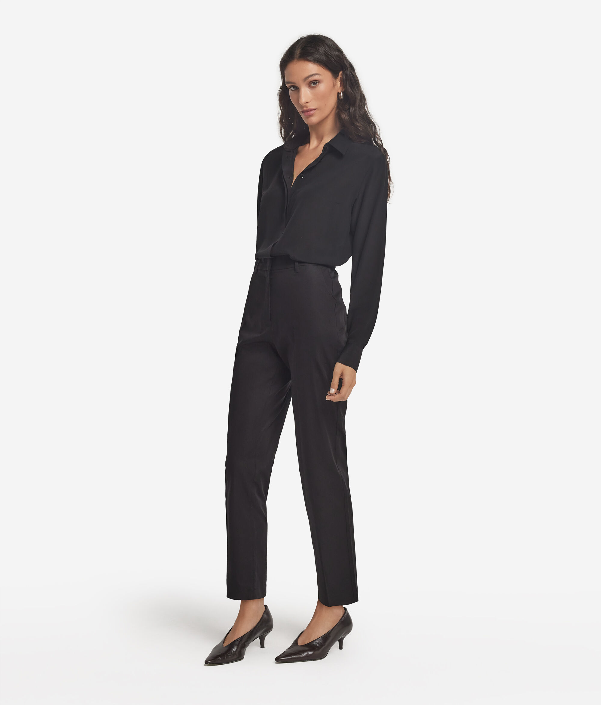 Зауженные брюки из хлопка