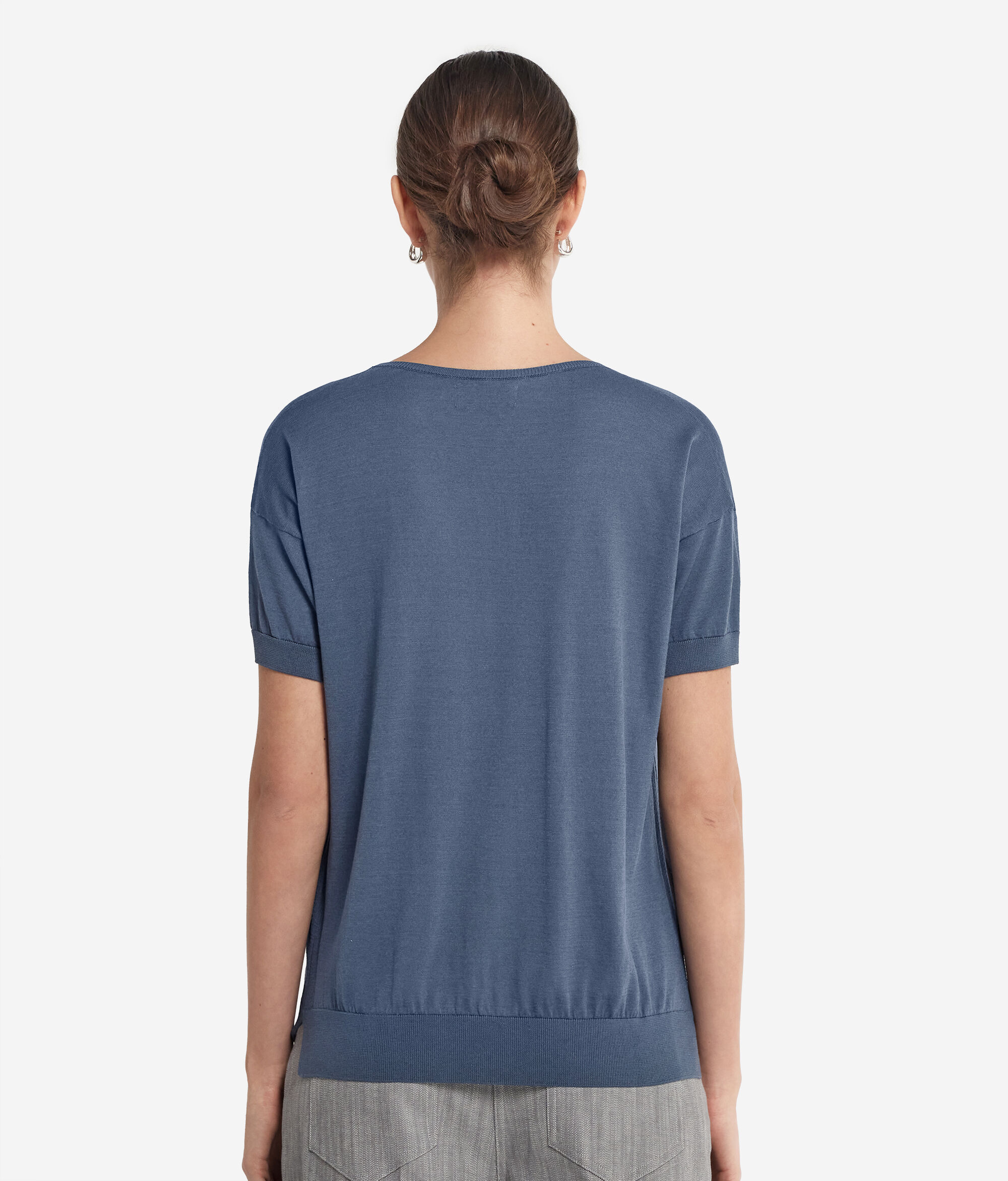 Maglia Girocollo in Seta e Cotone