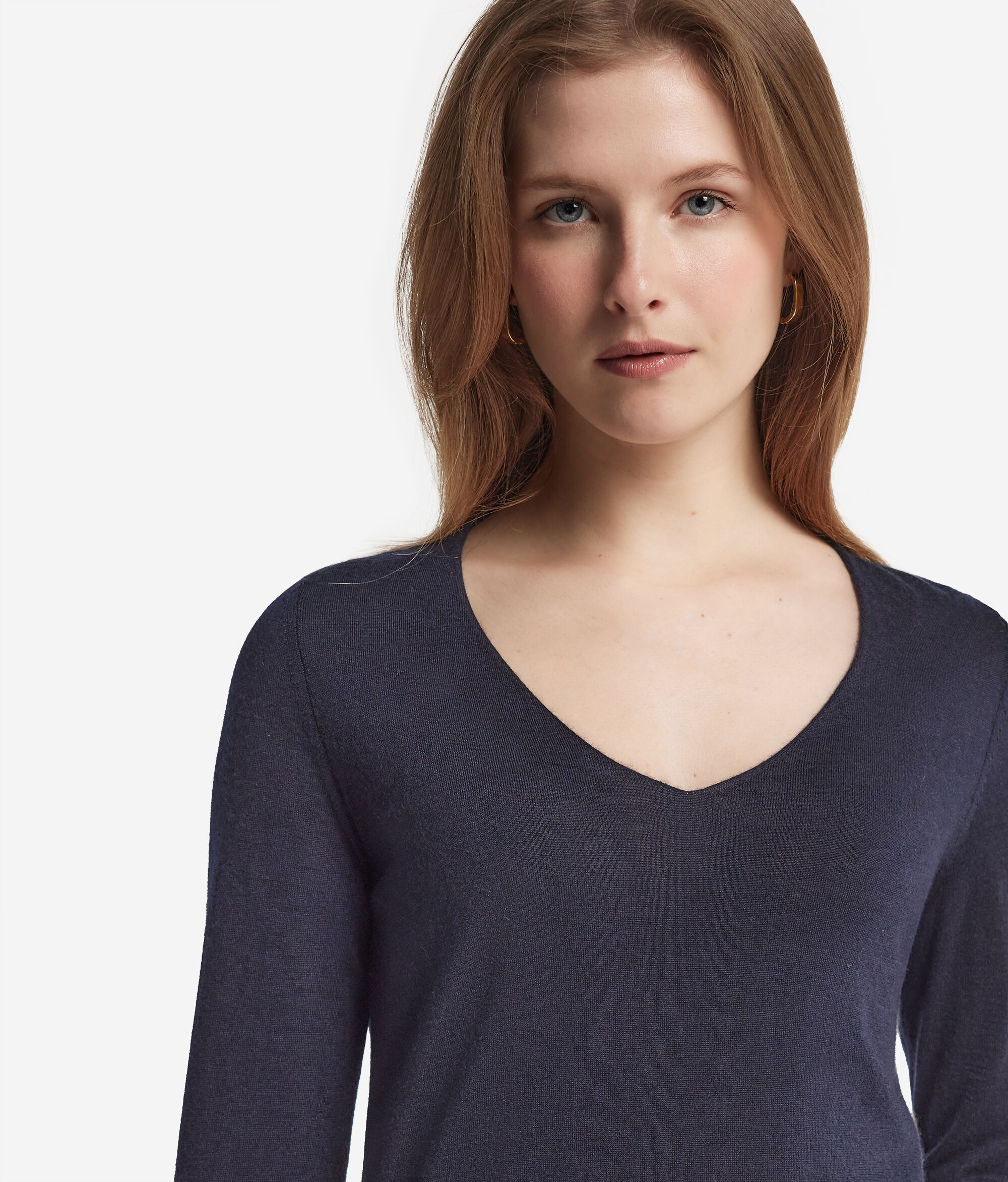 Jersei amb escot en punta de Cashmere Ultrafine