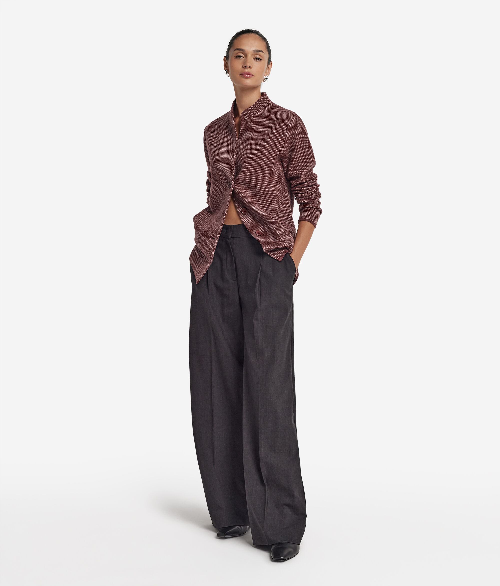 Jaqueta bicolor de llana i Cashmere