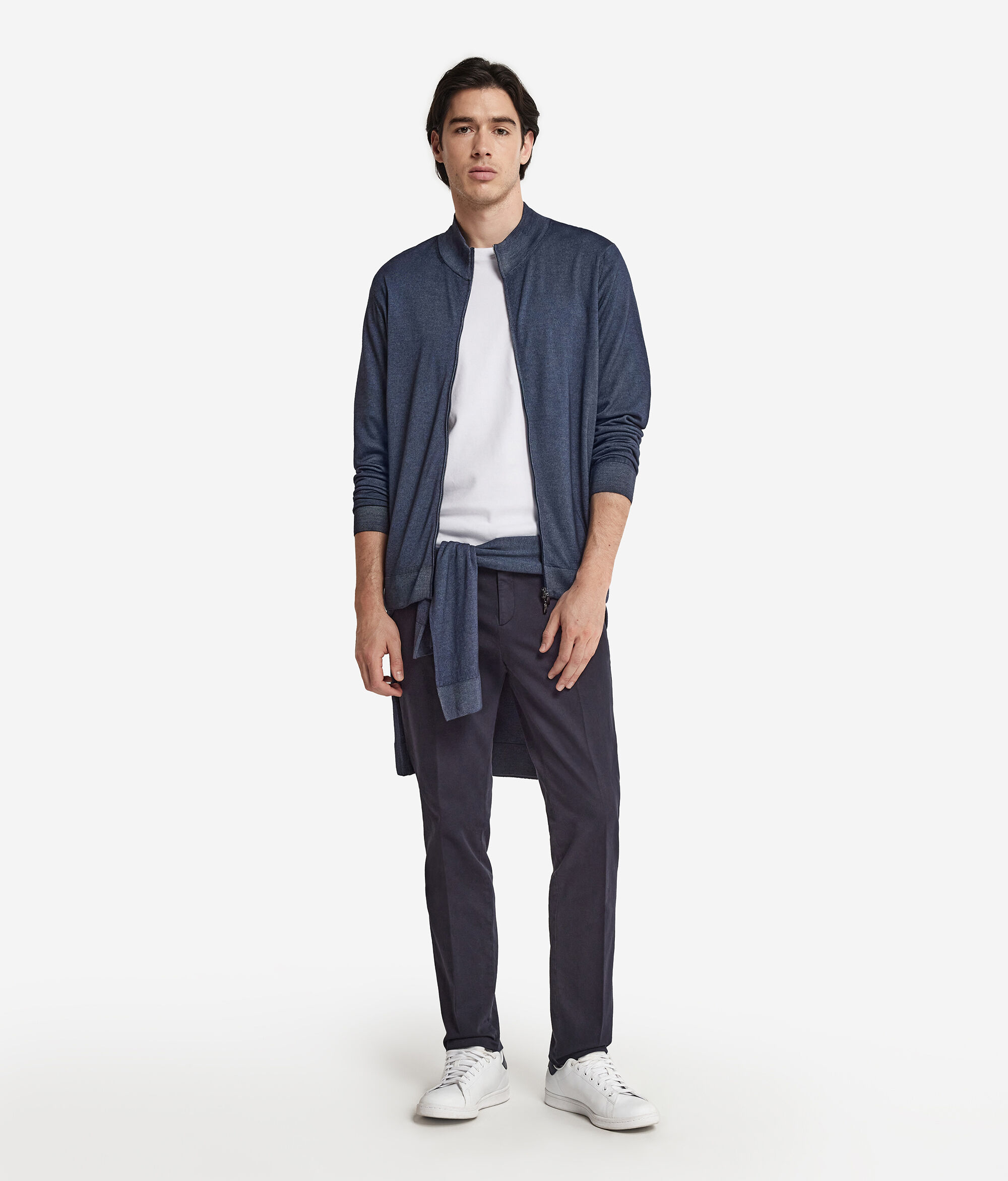 Cashmere Zippered Cardigan