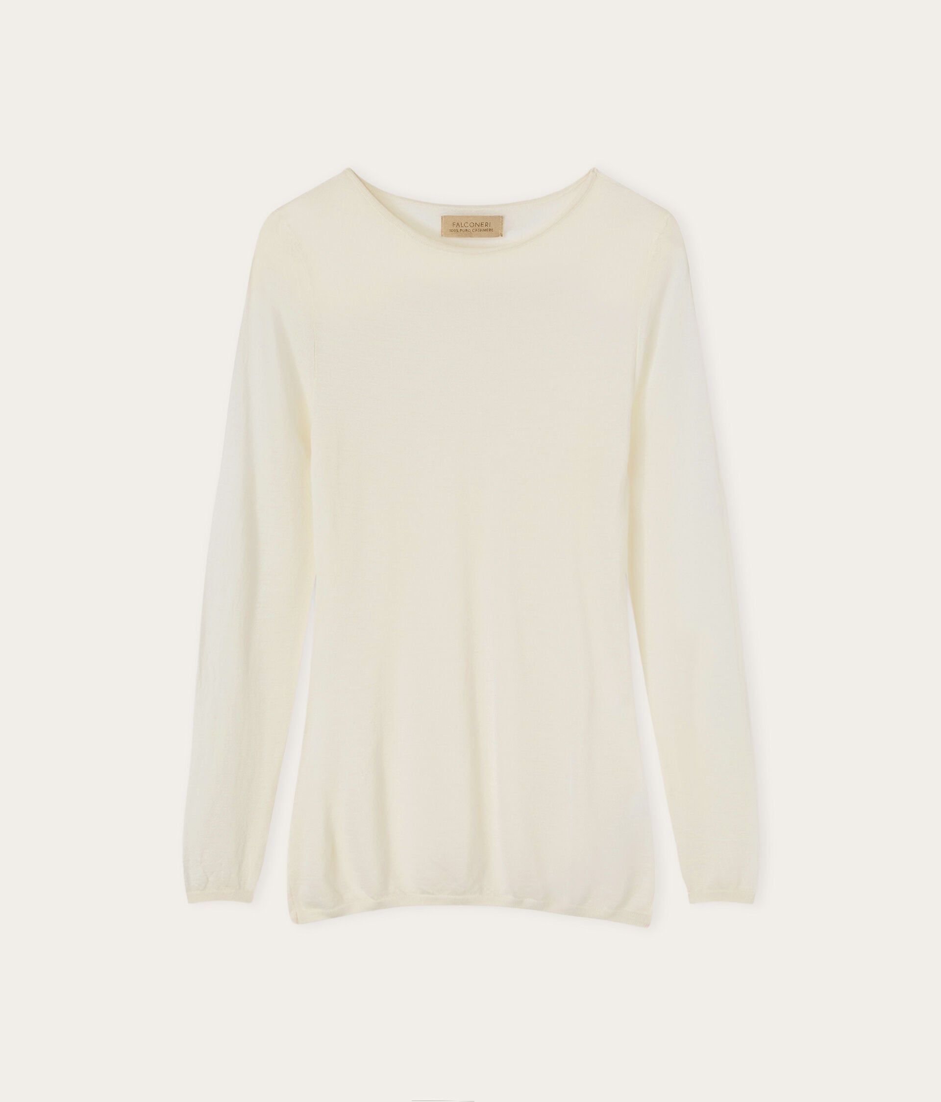 Maglia scollo a barchetta in Cashmere Airfine