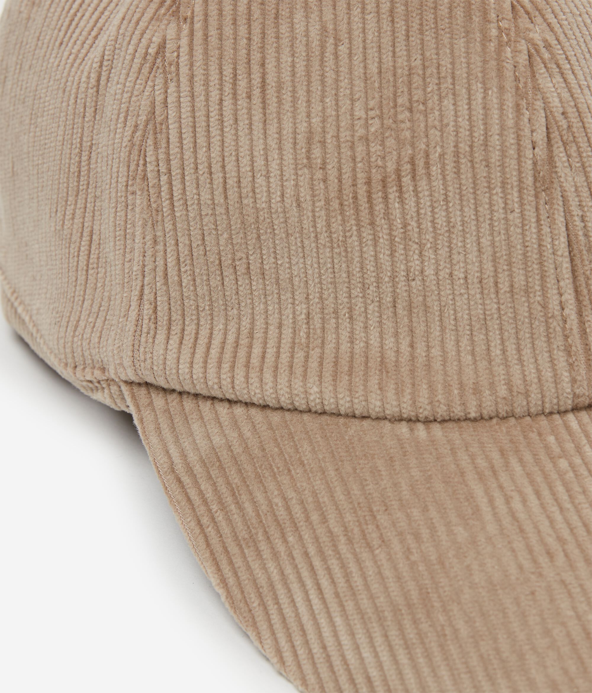 Baseball-Cap aus Baumwollsamt mit Innenfutter aus Kaschmir