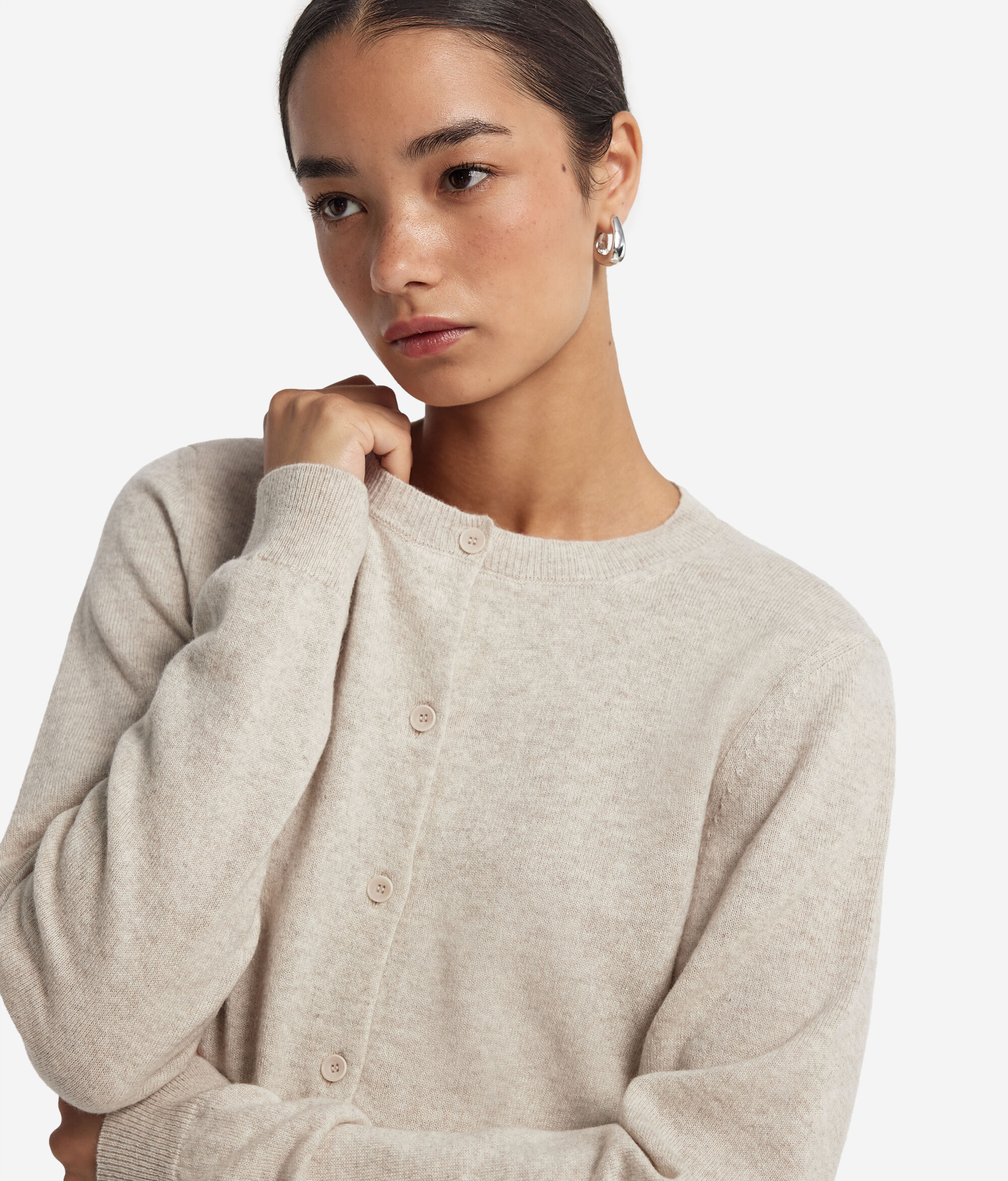 Rebeca con cuello redondo de cashmere ultrasoft