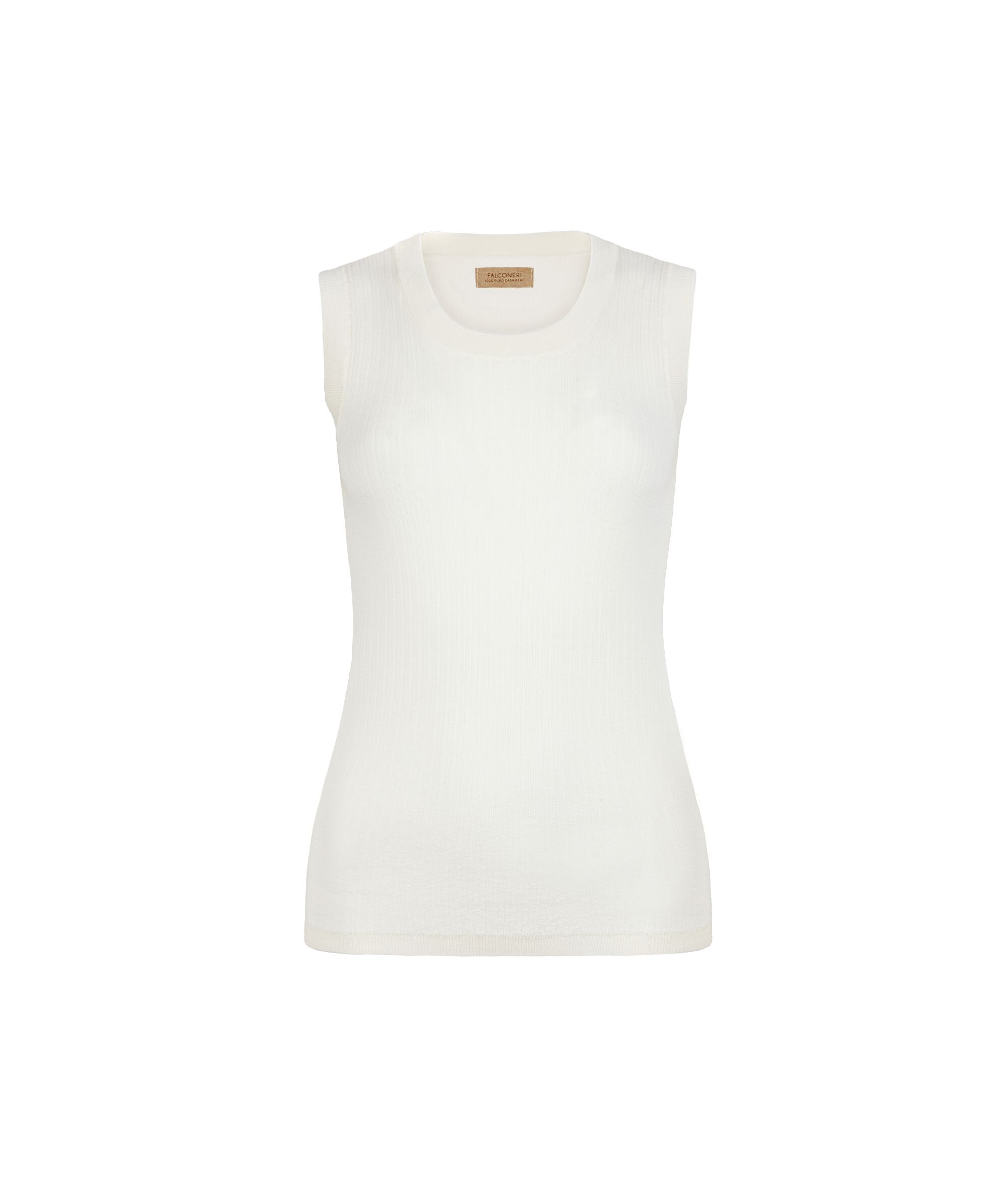 Colete canelado em Ultrafine Cashmere