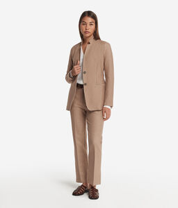 Giacca in jersey di cotone - BROWN