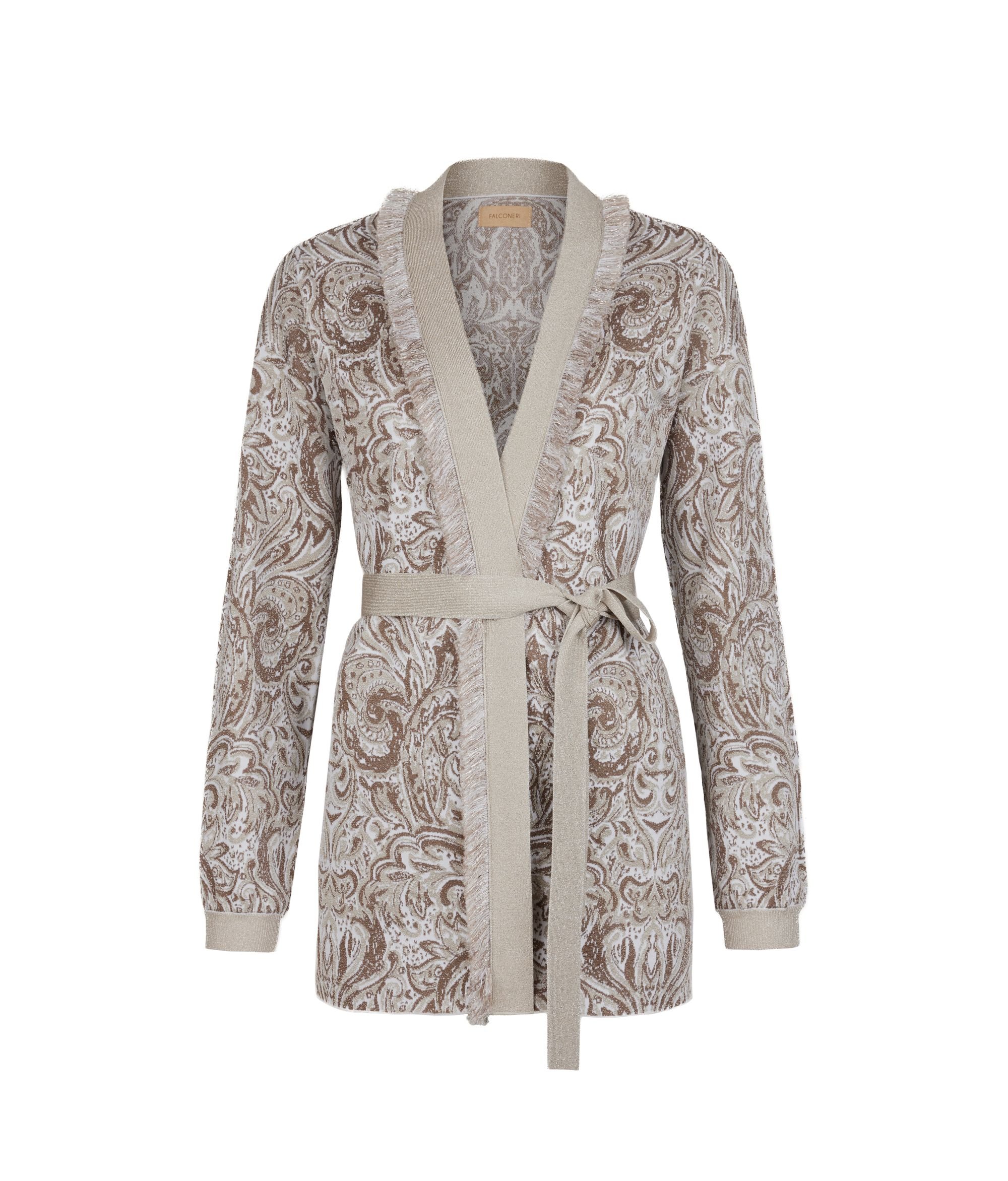 Gilet en jacquard à motif cachemire