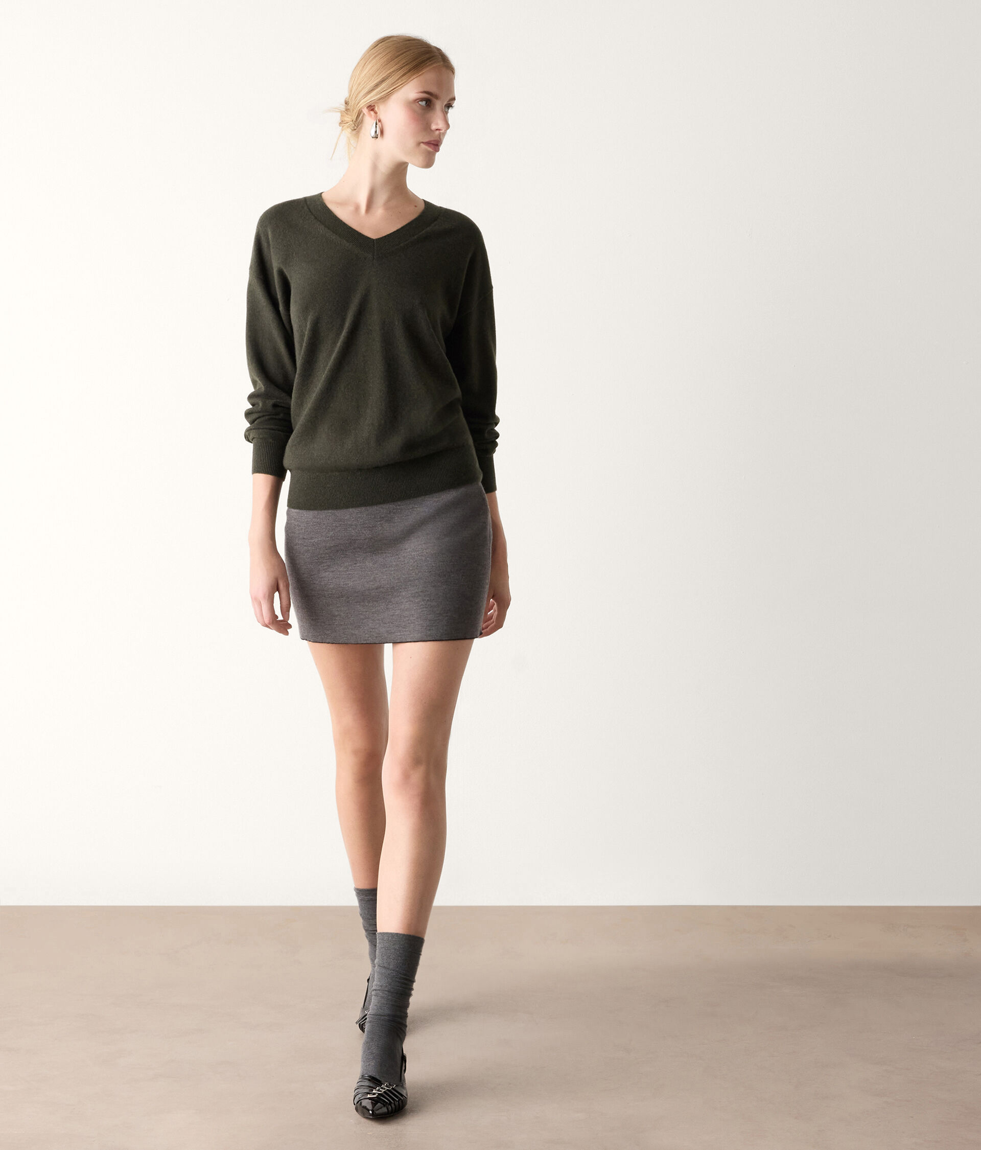 Pullover mit V-Ausschnitt aus Kaschmir Ultrasoft