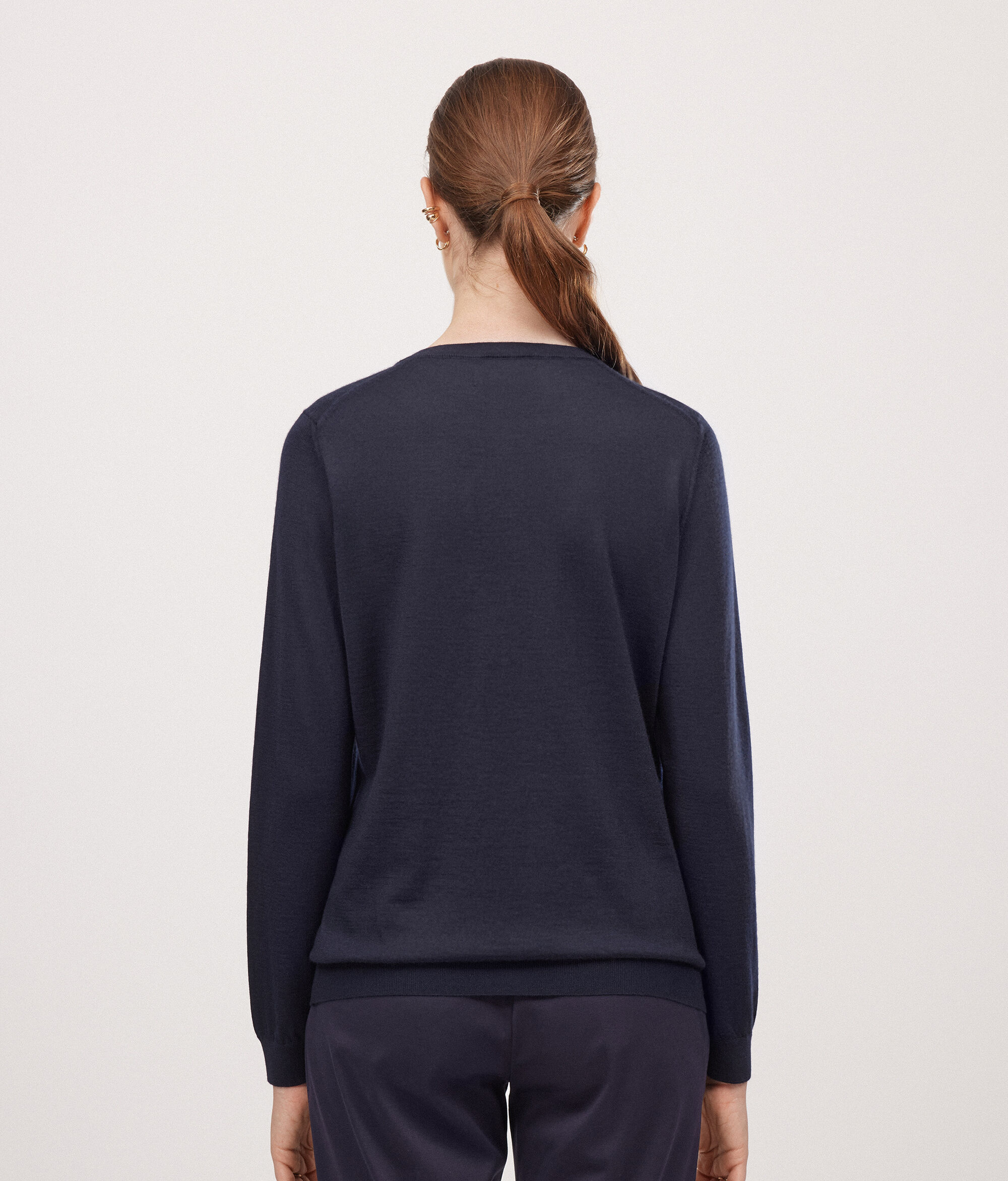 Rebeca con cuello redondo de cashmere ultrafine