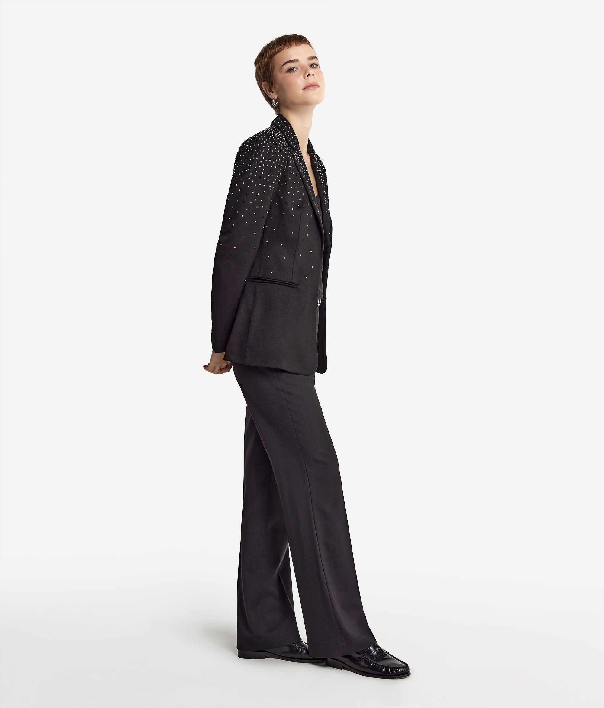 Blazer à strass en cachemire