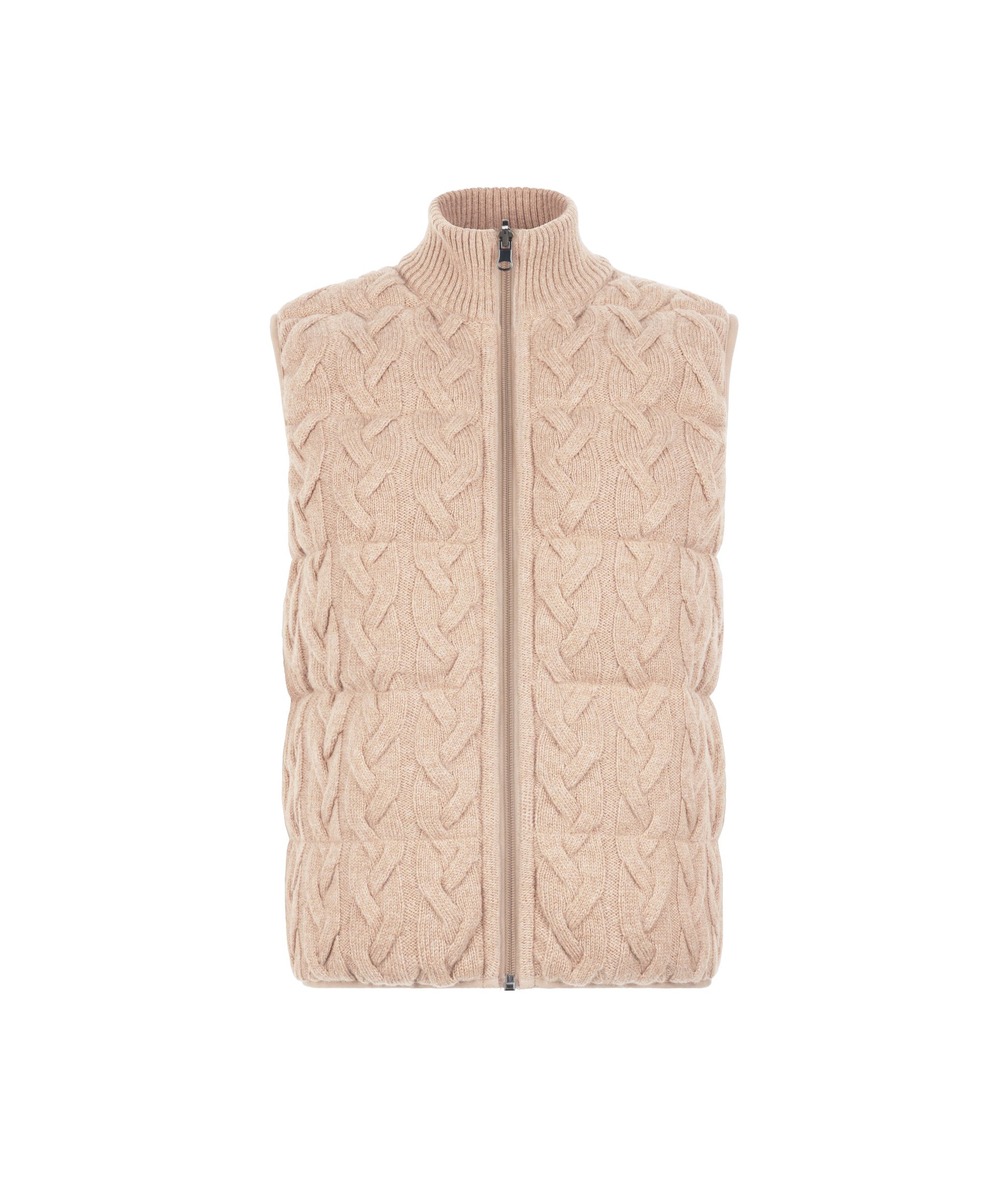 Plumífero sin mangas reversible con ochos