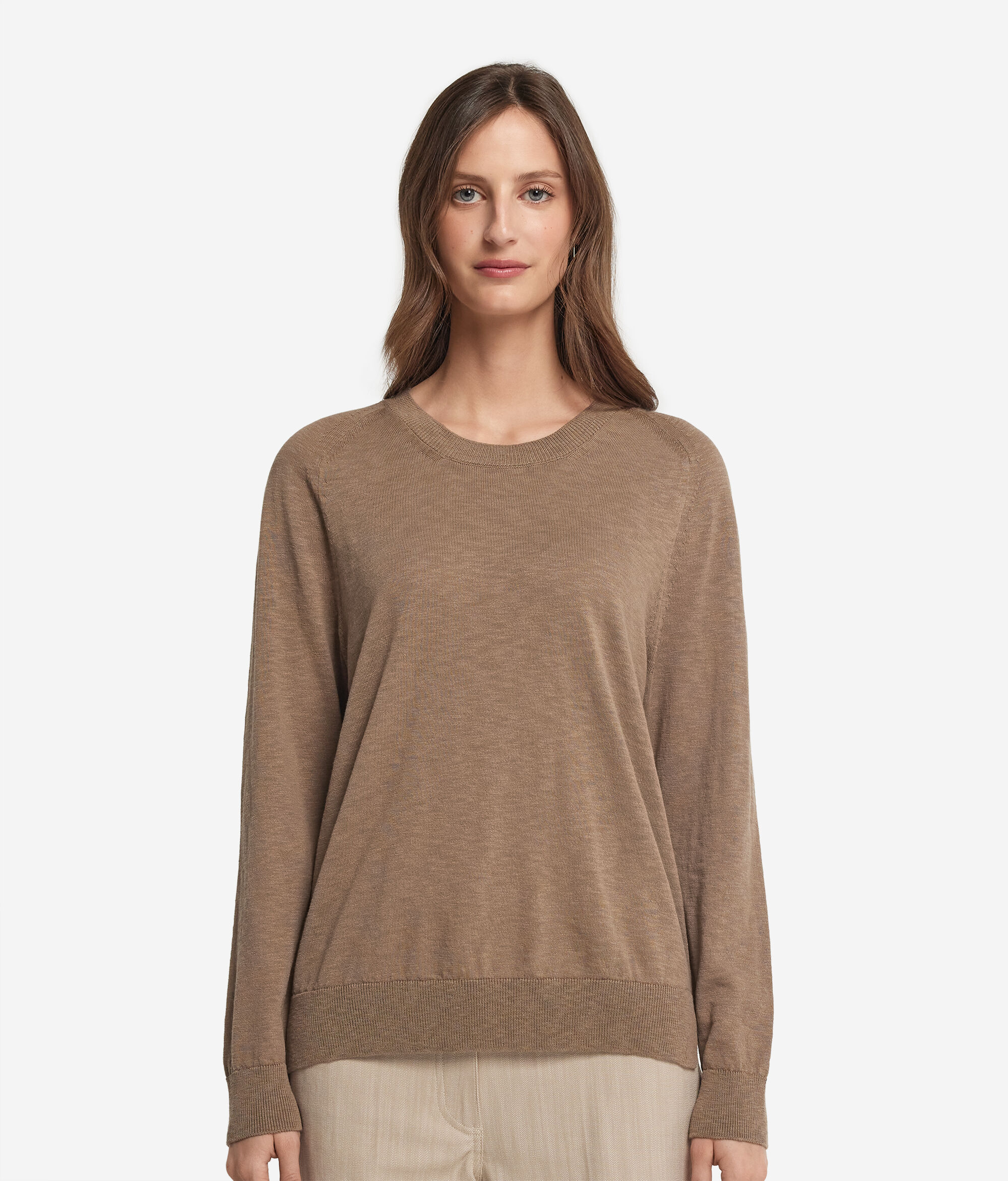 Twist Crewneck Sweater with Long Sleeves