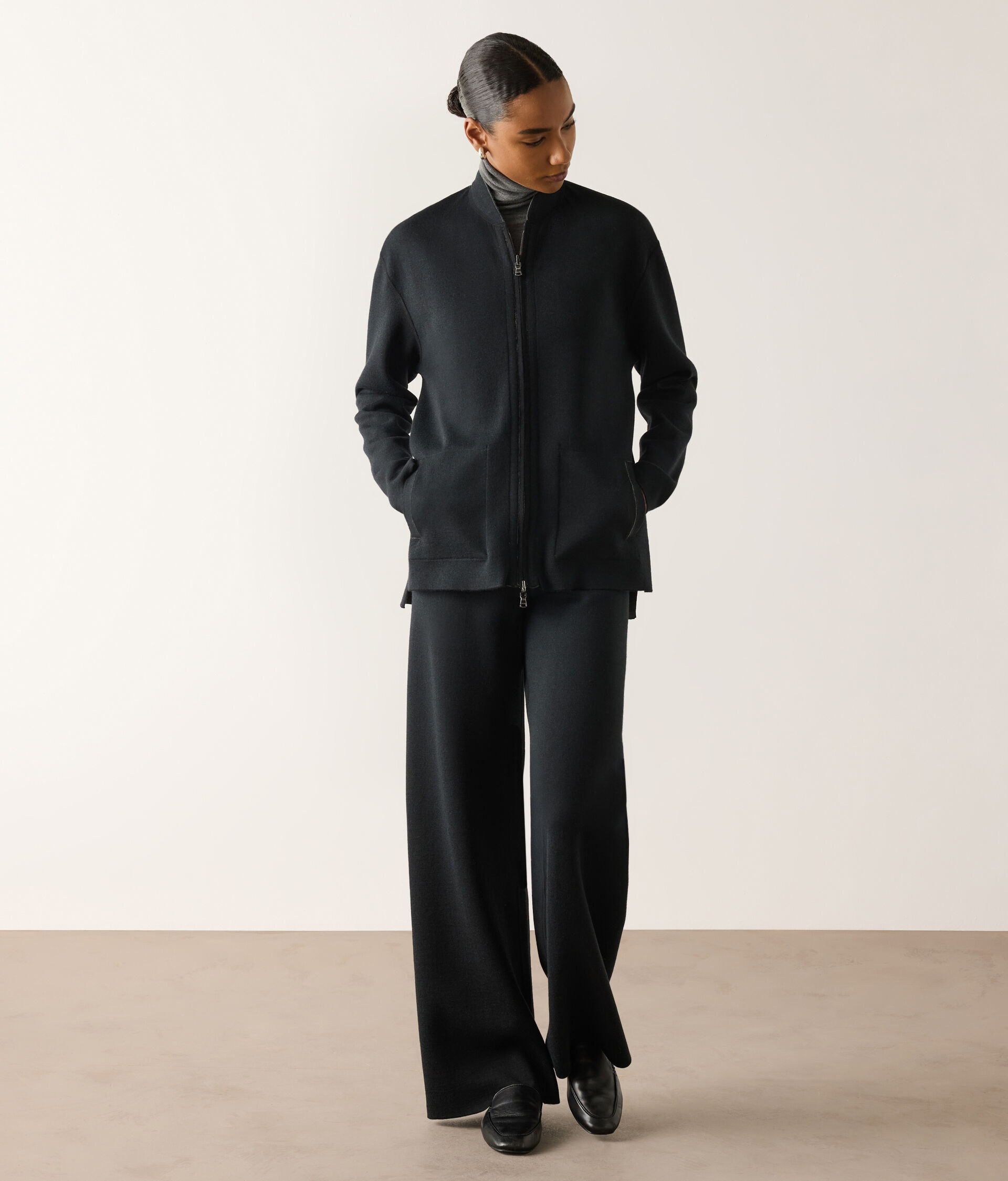 Sweatshirt réversible en cachemire ultra-fin