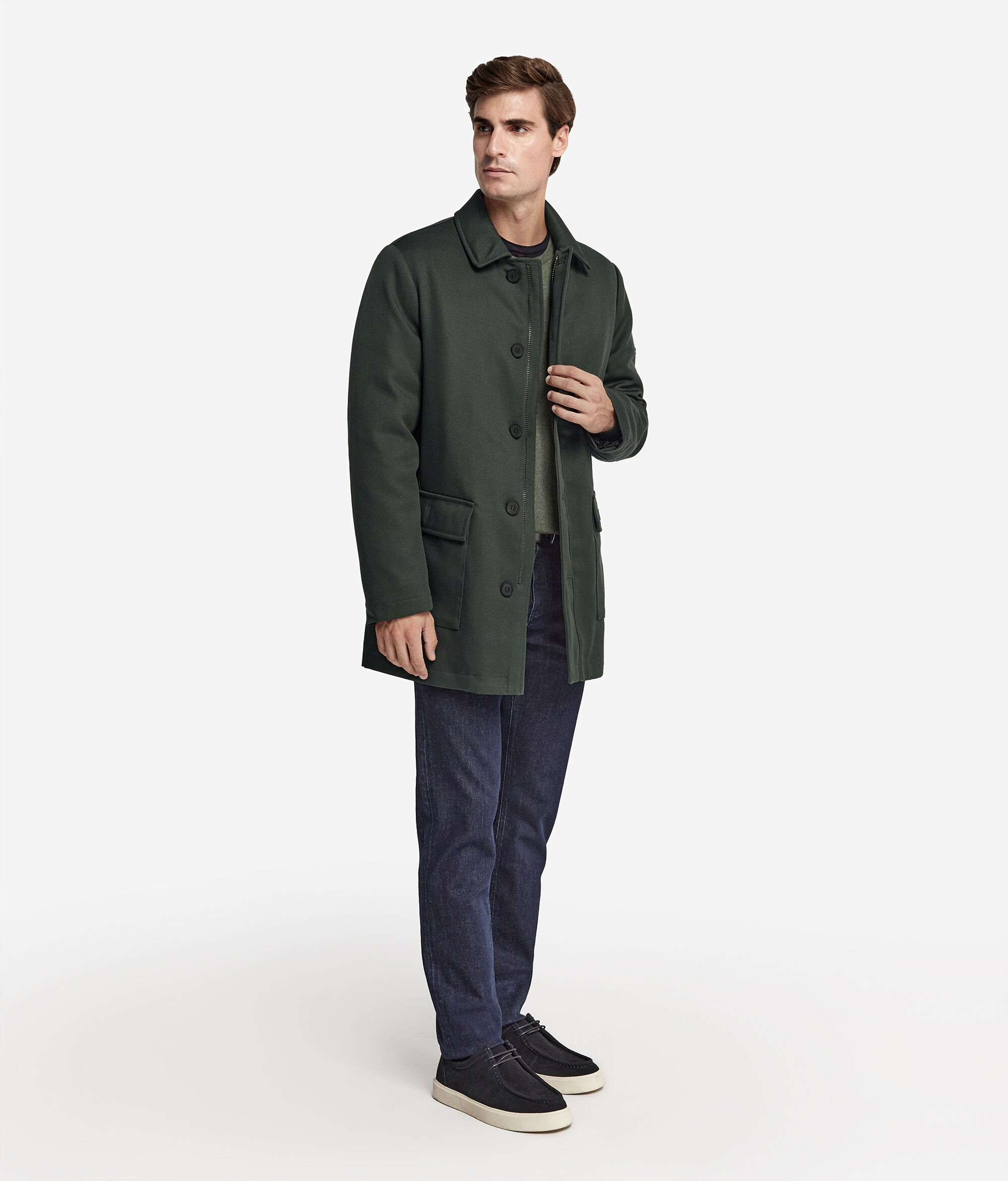 Abrigo de lana técnica