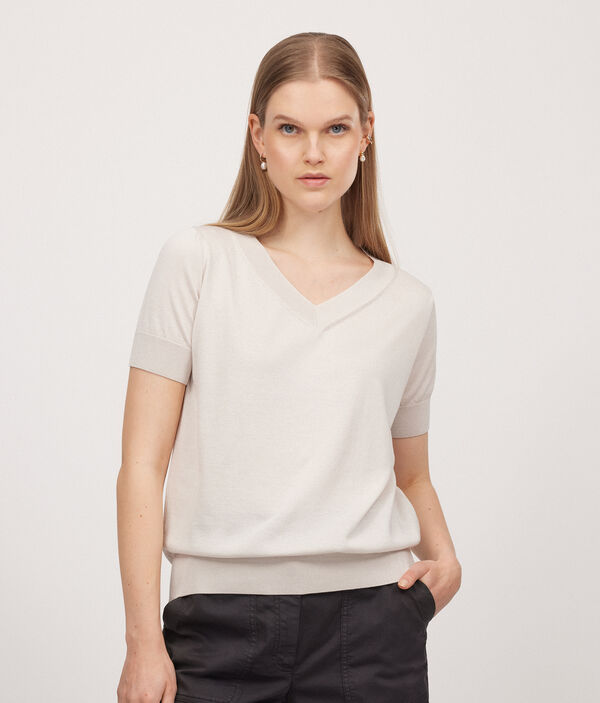 Джемпер из шелка и хлопка