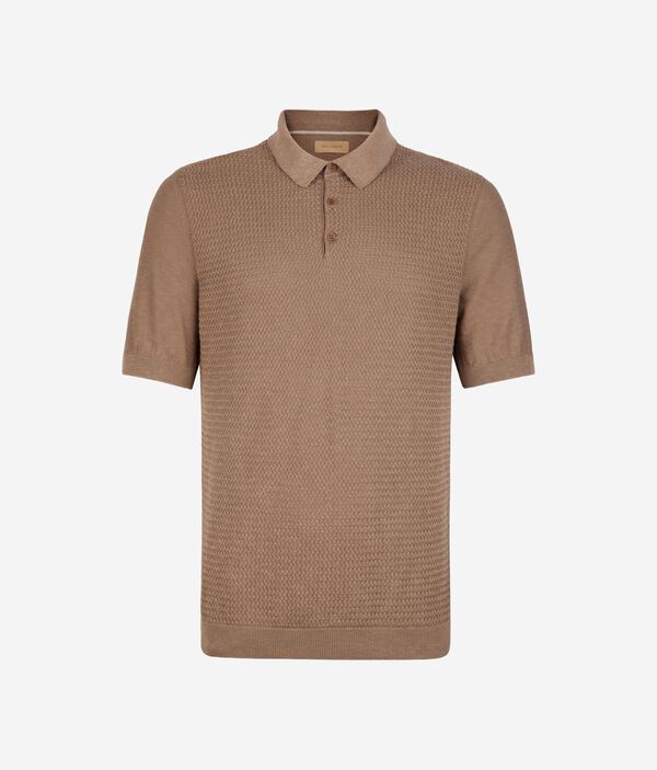 Поло в шашечку с коротким рукавом