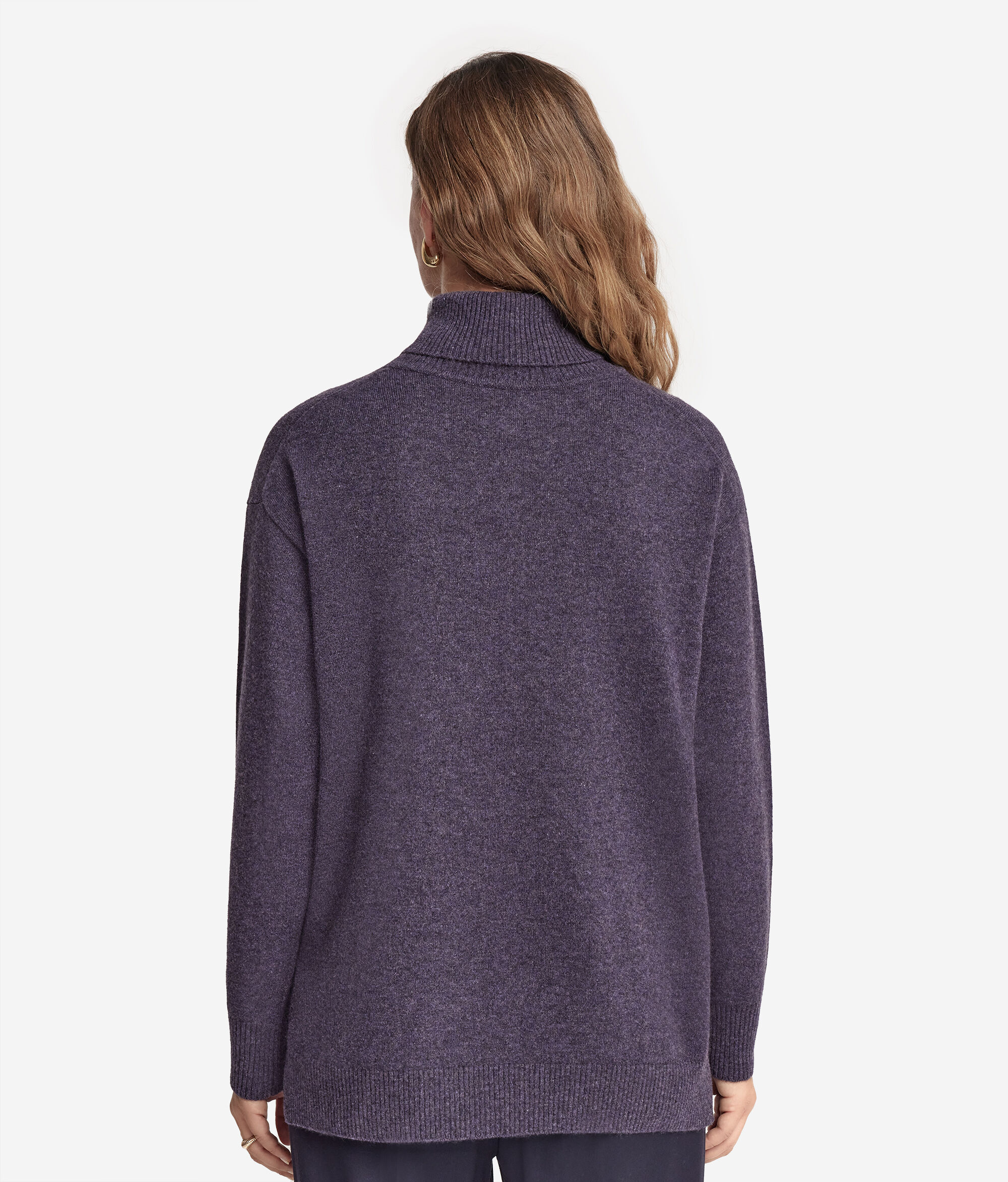 Rollkragenpullover aus Kaschmir Ultrasoft mit Schlitzen