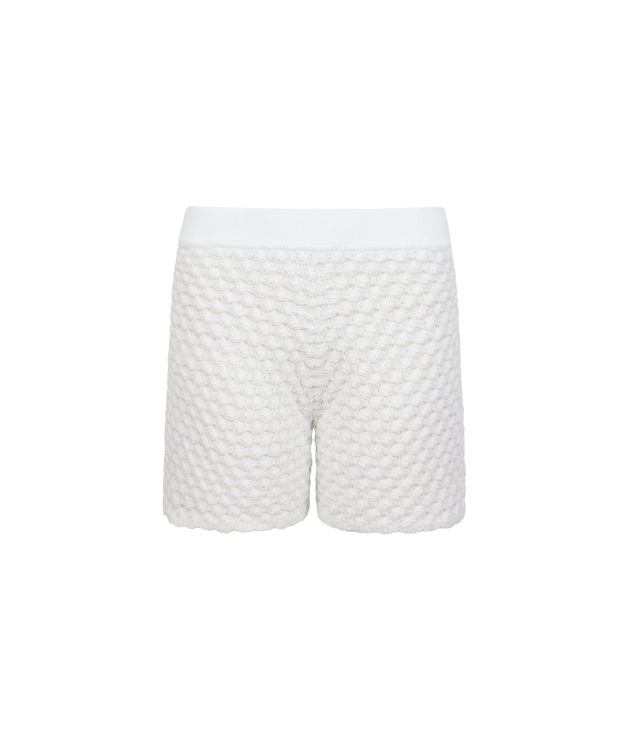 Lamé mousse shorts