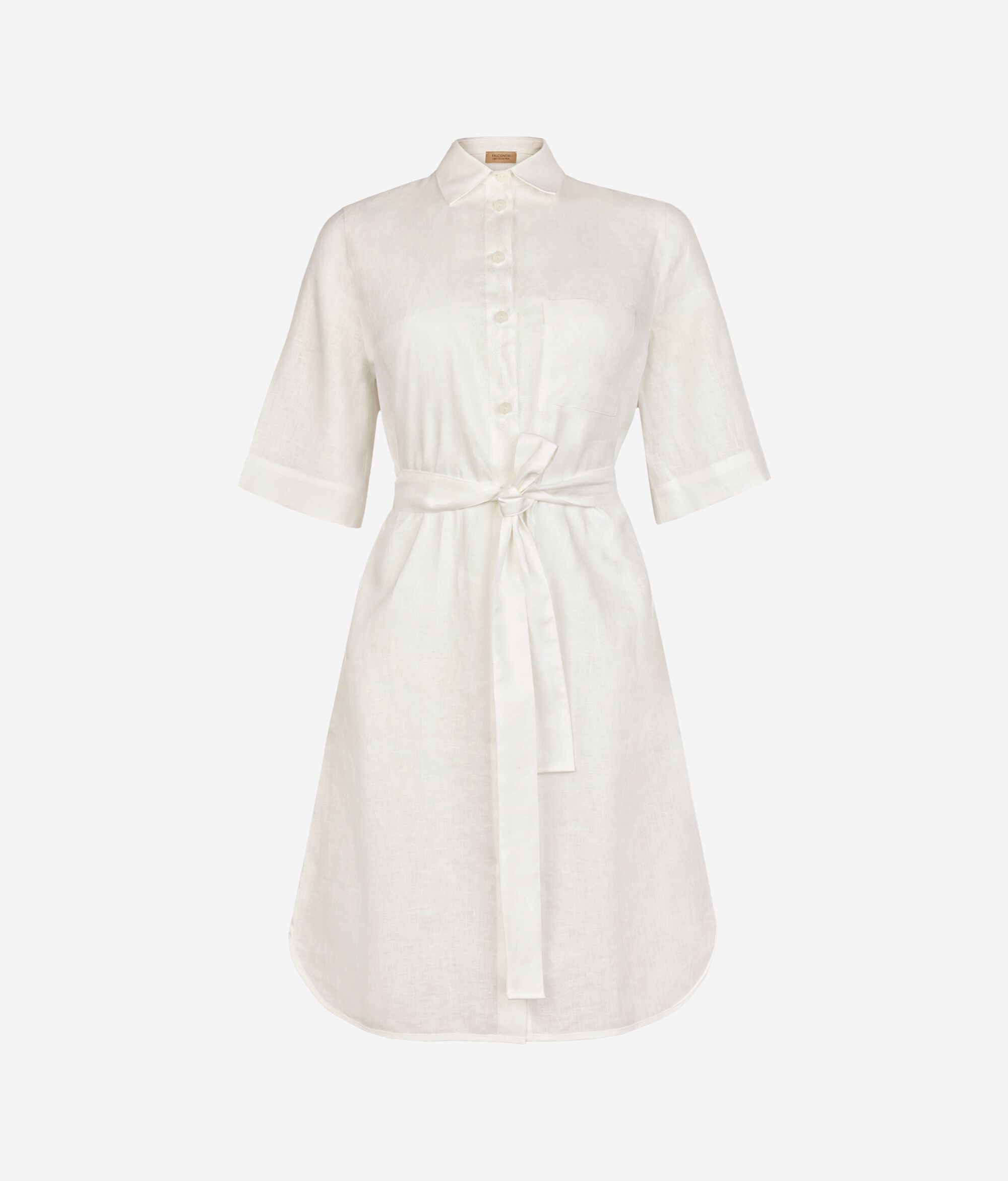 Vestido camisero de lino