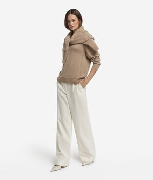 Rundhalspullover aus ungef&auml;rbtem Kaschmirstrick Ultrasoft