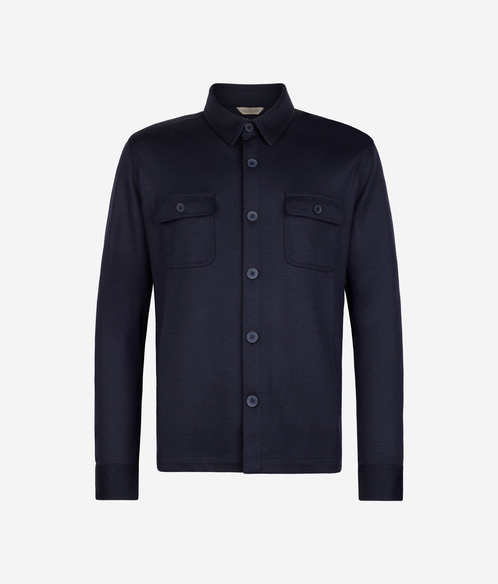 Wool jersey overshirt